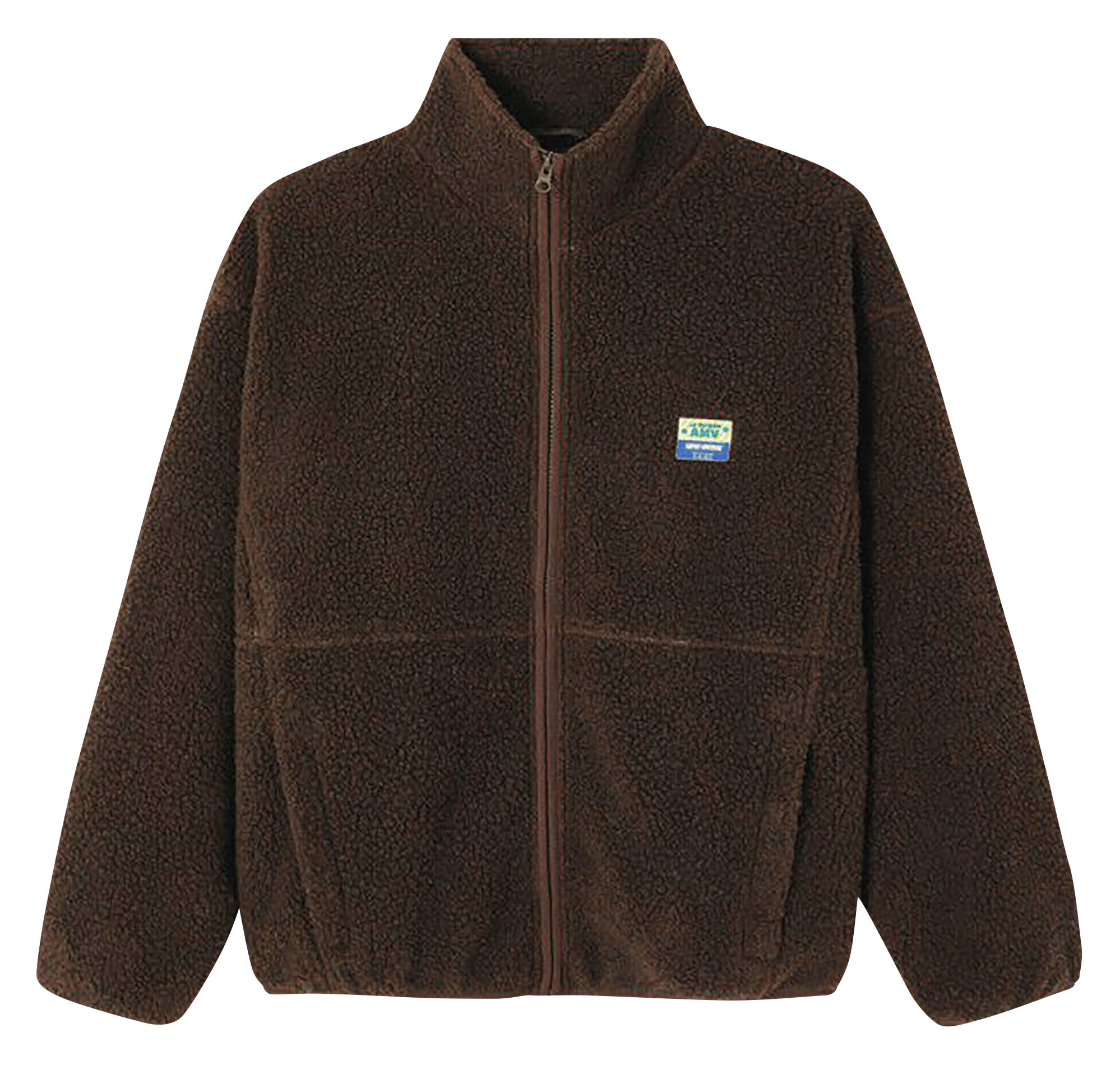 Veste ample zippée à col montant polaire hoktown  Marronnier chine