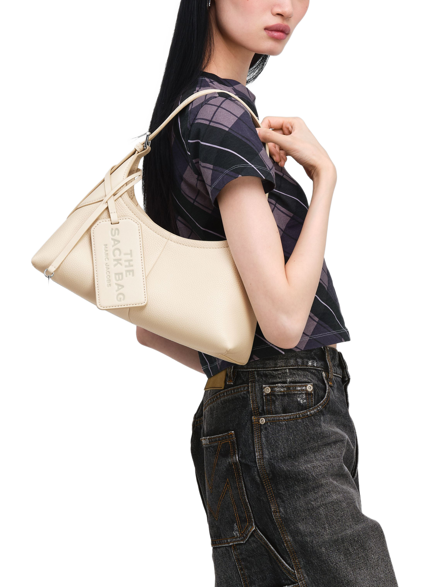 The Small Belted leather handbag MARC JACOBS White