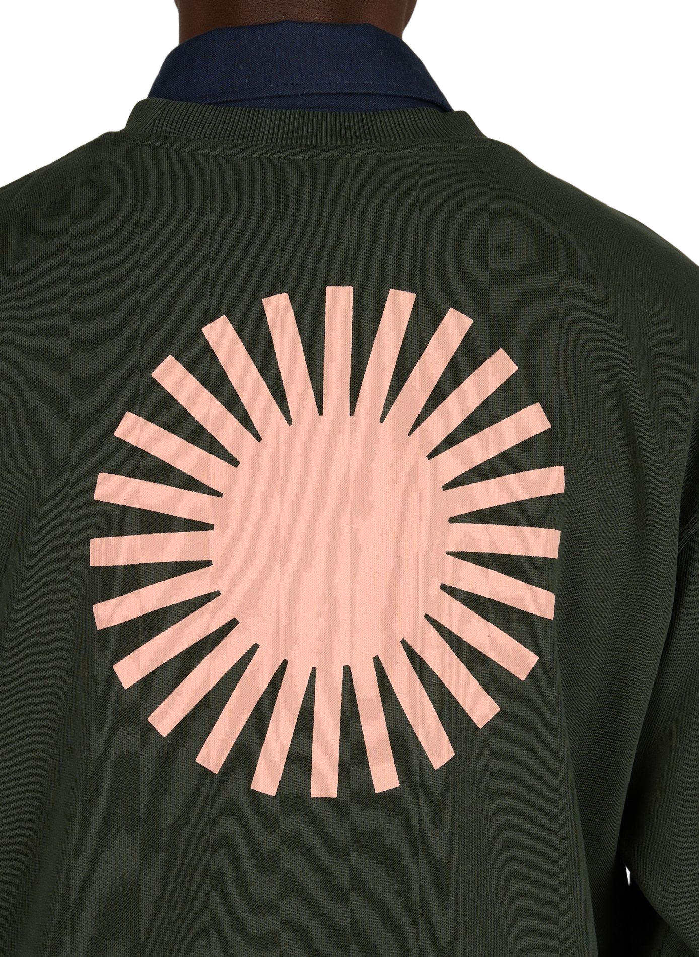 Relaxed cotton Leon sweatshirt THINKING MU Green