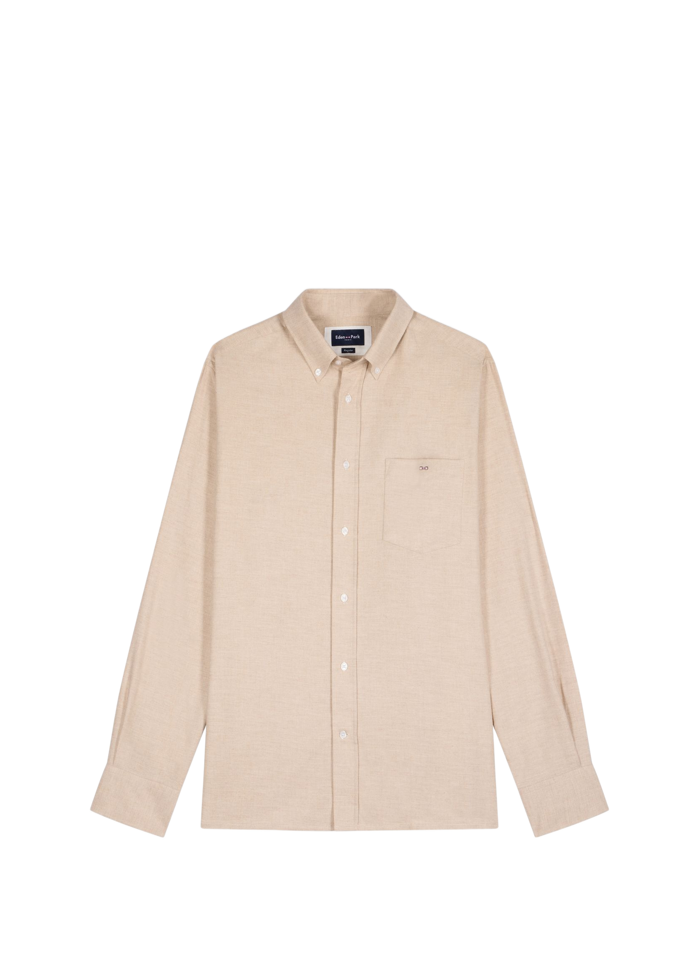 Chemise droite à logo brodé en coton EDEN PARK Braun
