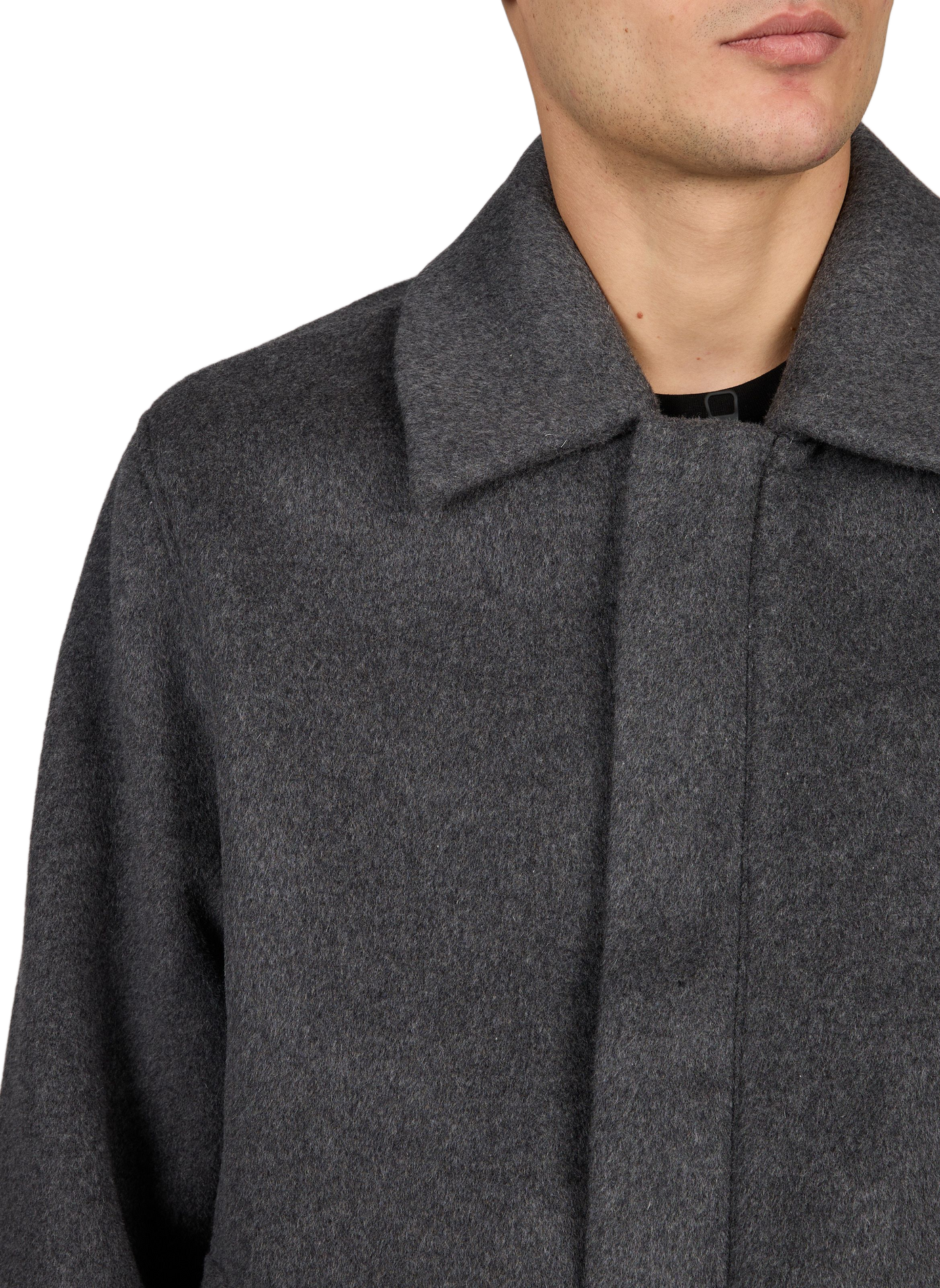 Mittellange Wolljacke KNOWLEDGE COTTON Grau