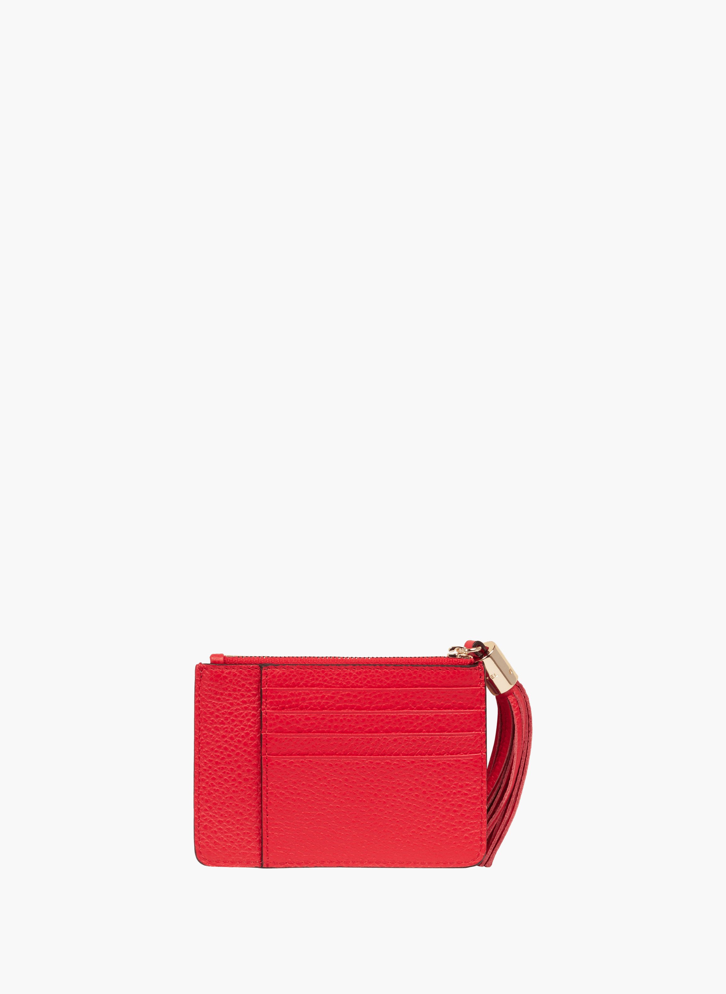 Porte-cartes zip, premier flirt, lancel, kiss red LANCEL Rouge