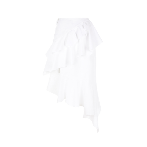 Marques' Almeida Asymmetric Cotton Skirt In White