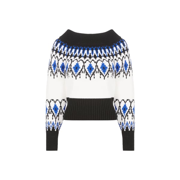 Pull jacquard en laine