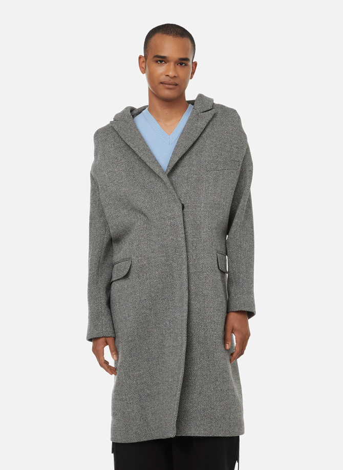 Straight herringbone wool coat COPERNI