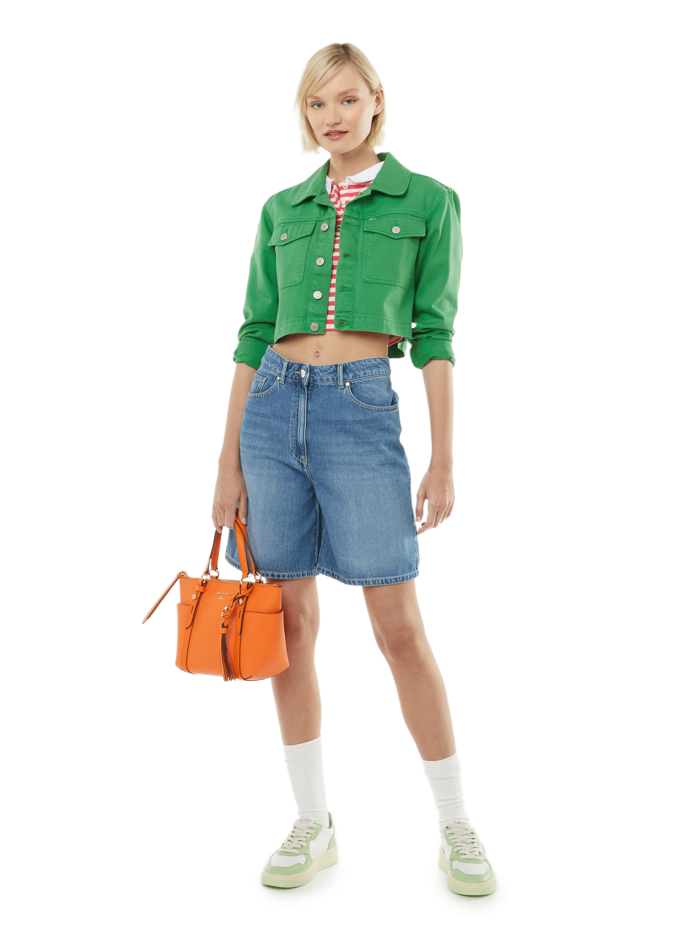 Veste en jean courte en coton recycl� TOMMY HILFIGER