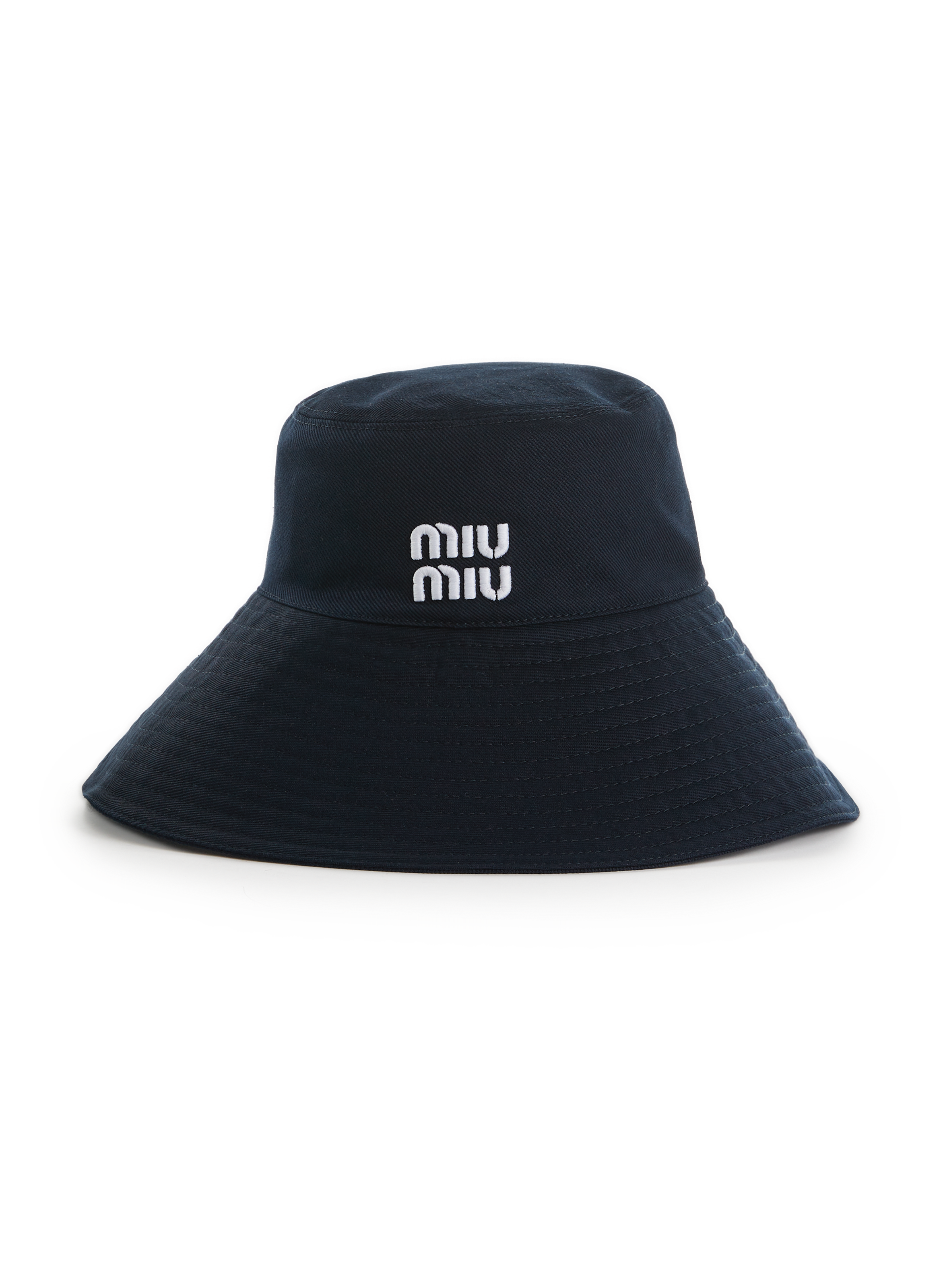 Miu Miu logo bucket hat - Black