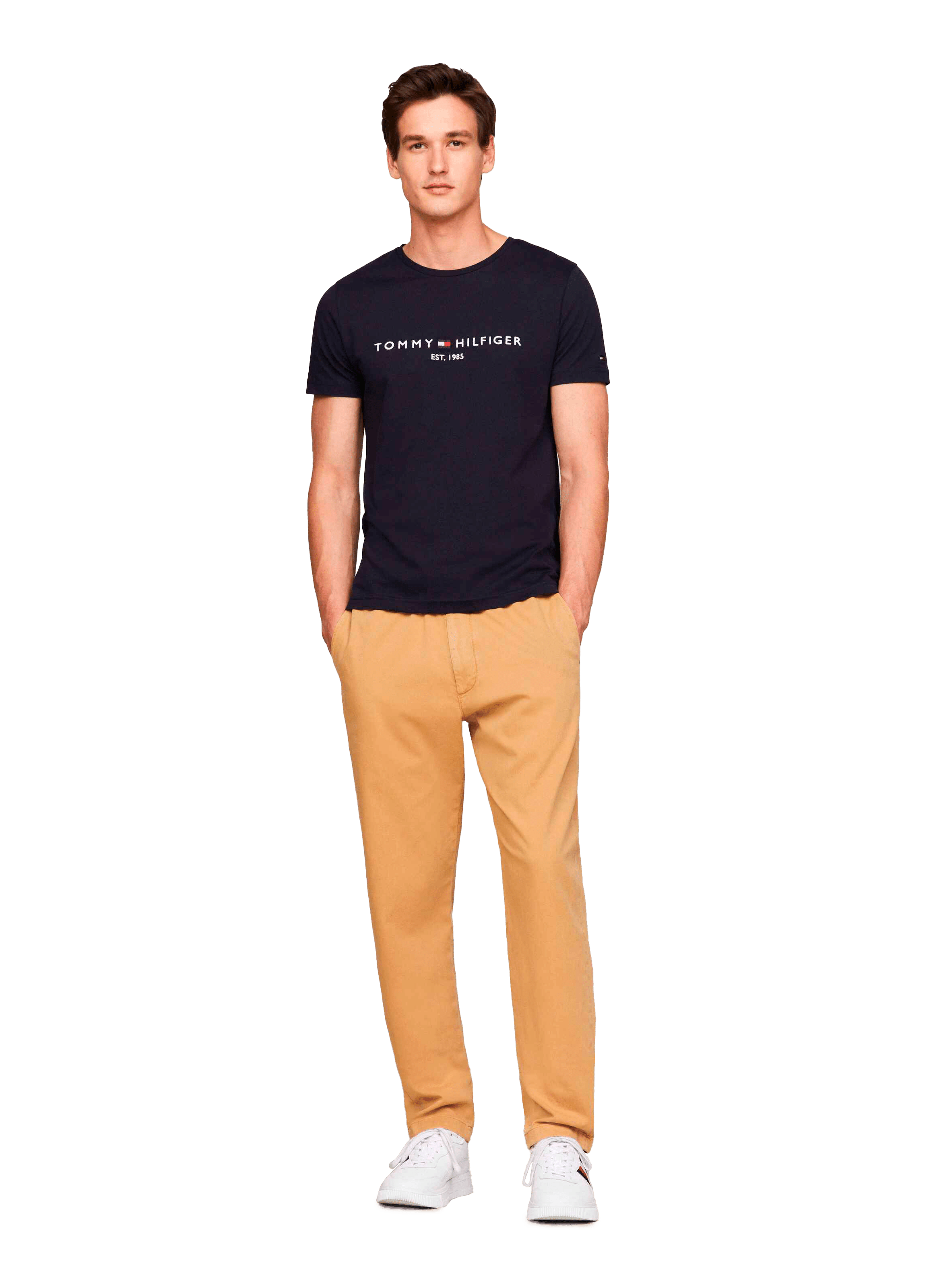 T-shirt logotypé en coton biologique Bleu