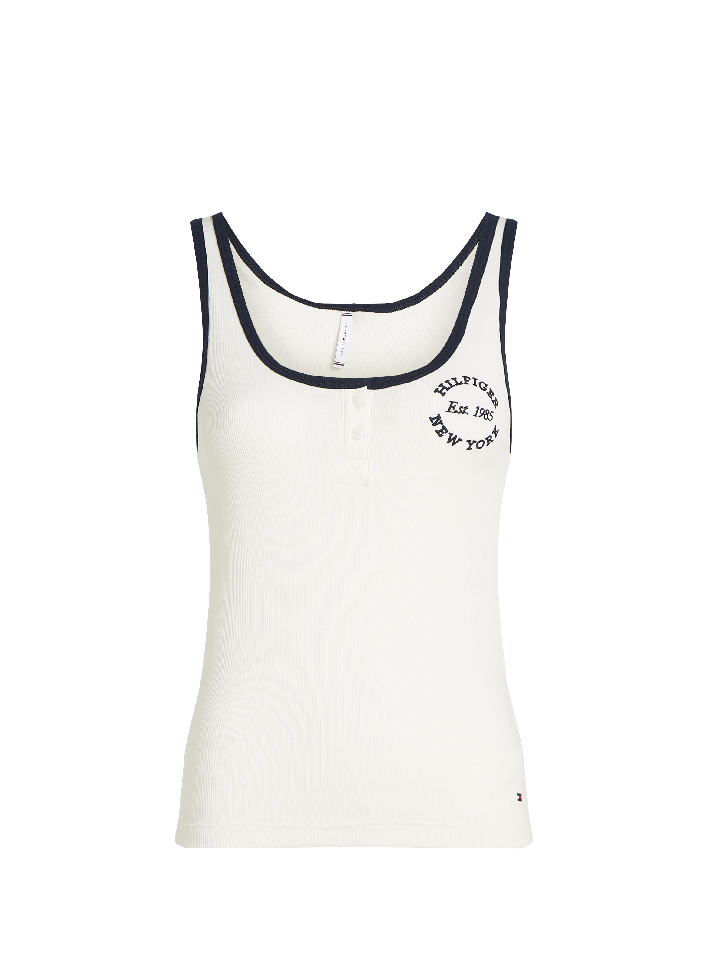 Ribbed tank top TOMMY HILFIGER Beige
