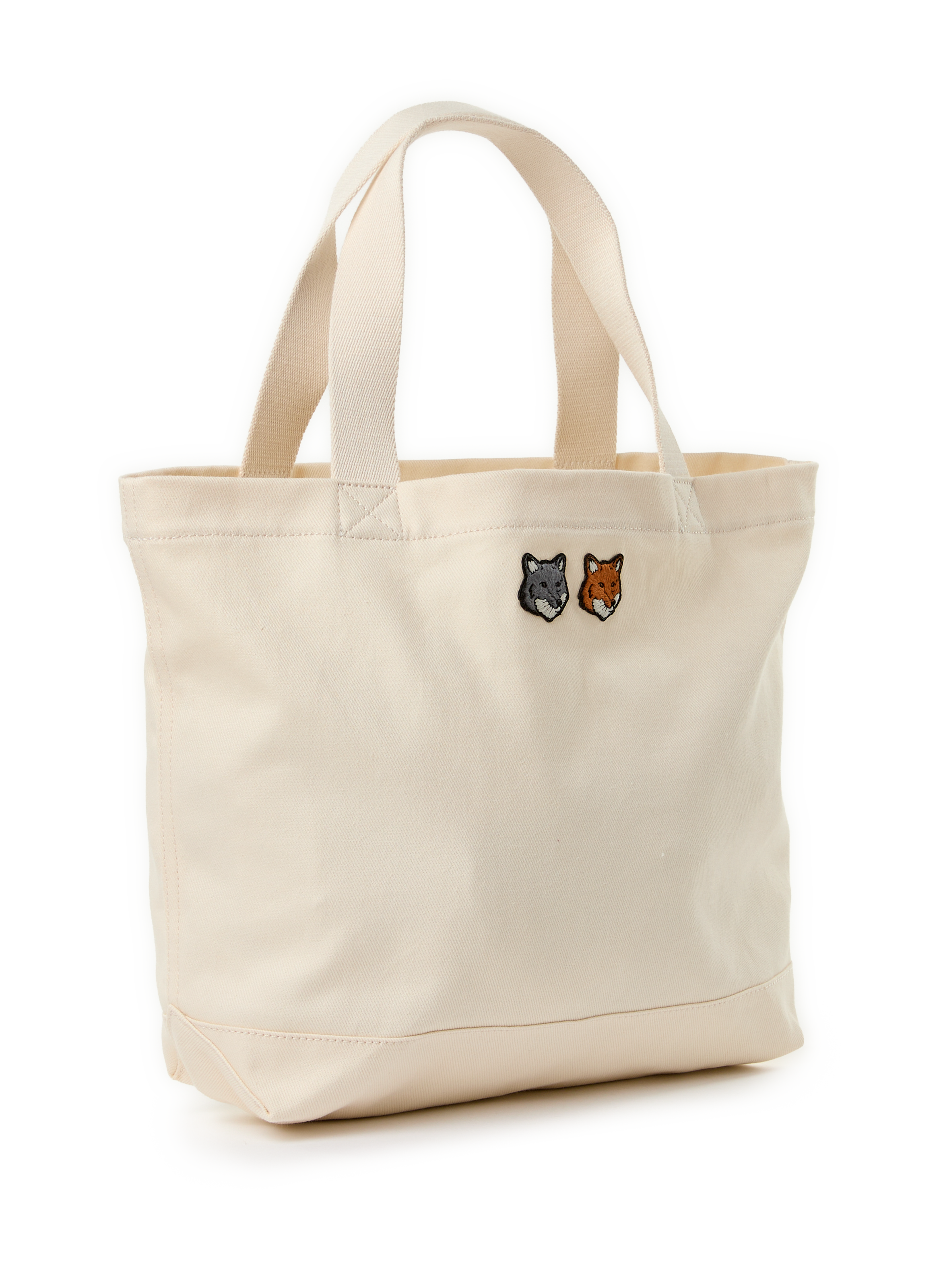Tote bag en coton MAISON KITSUNÉ Beige
