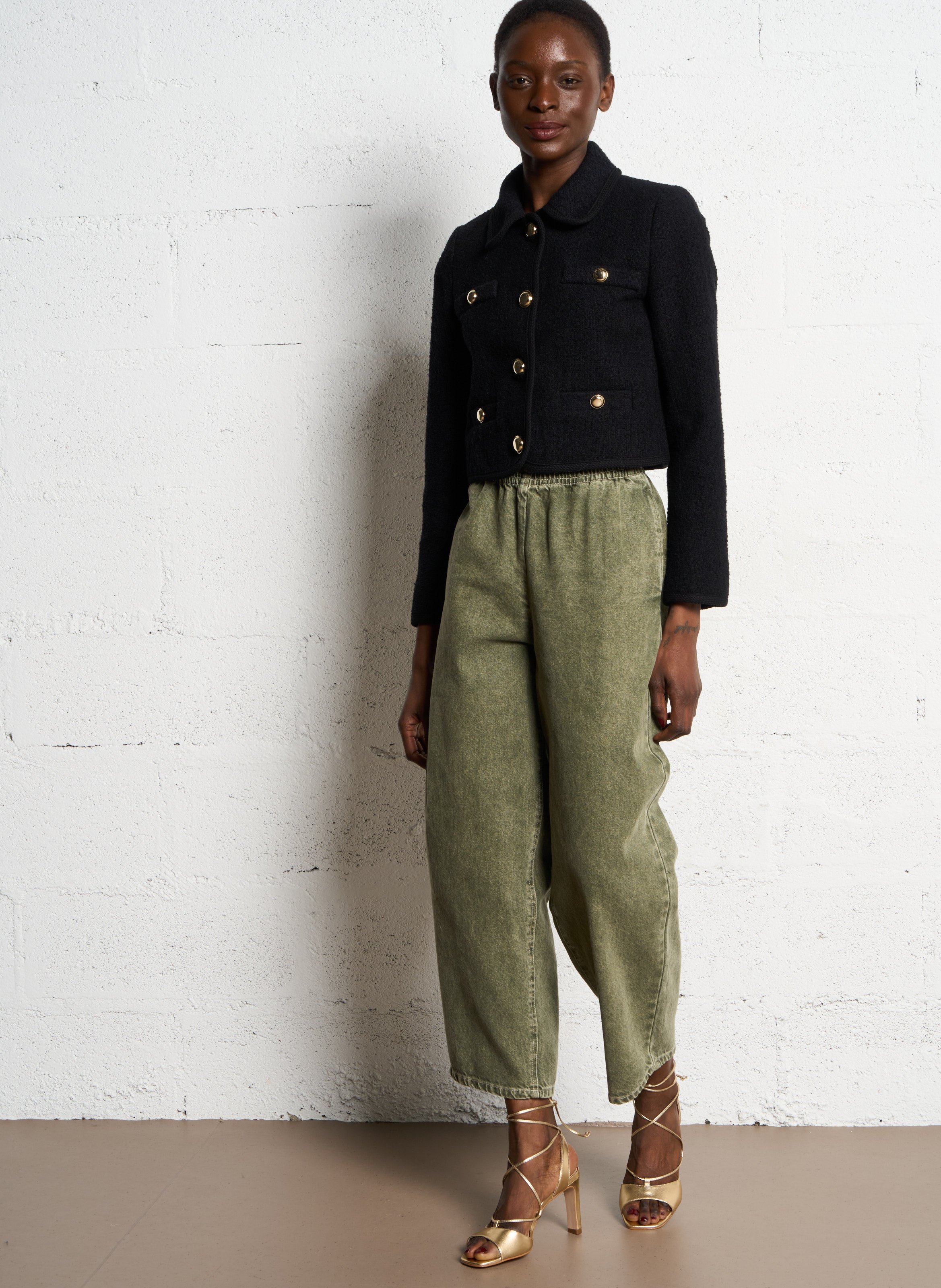 Jean large en coton mélangé uzatown AMERICAN VINTAGE Vert