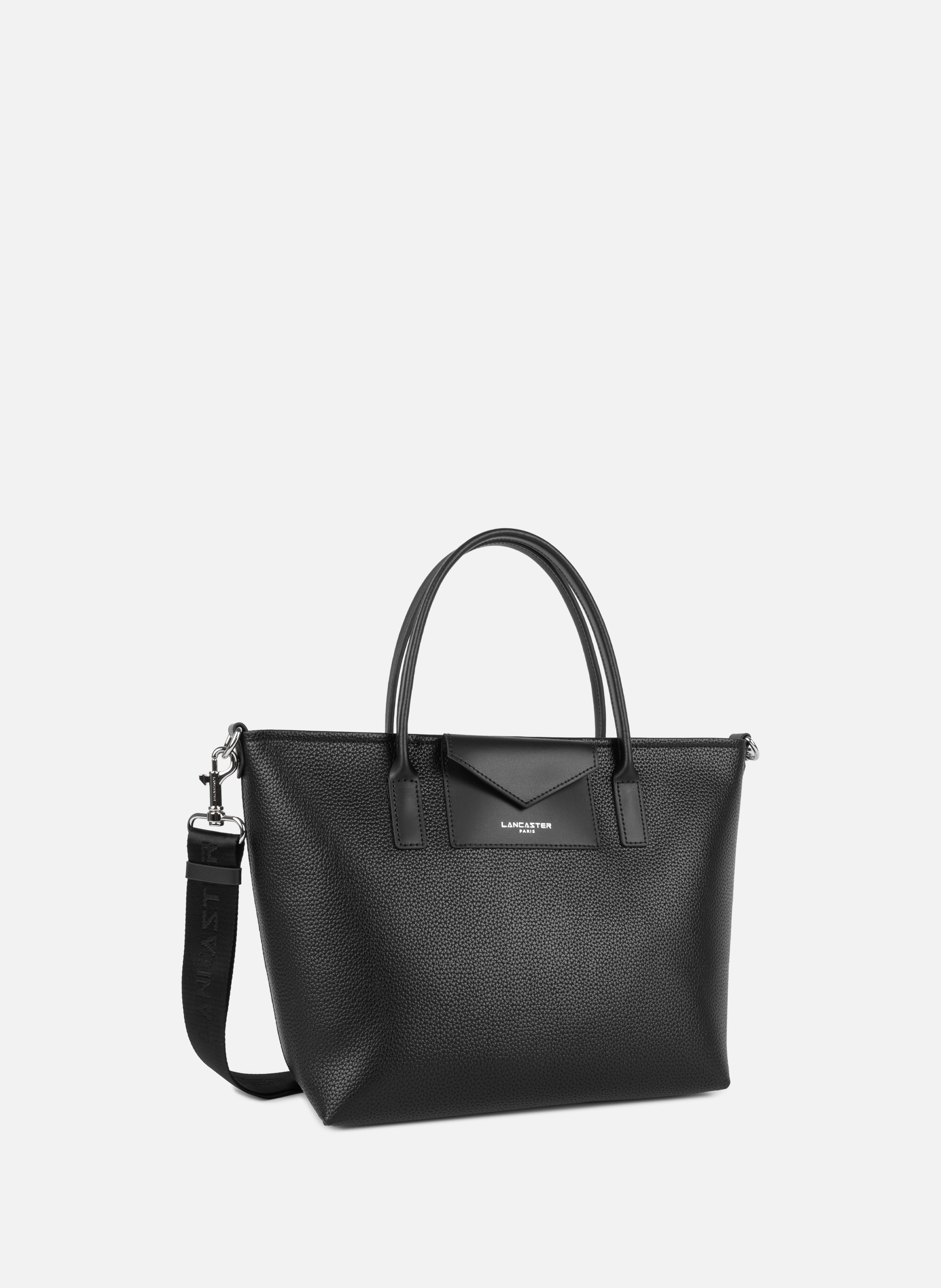 Sac Cabas Main Maya Double KBA – PVC Et Cuir – Poche Intérieure Zippée, Porté Main/épaule/croisé