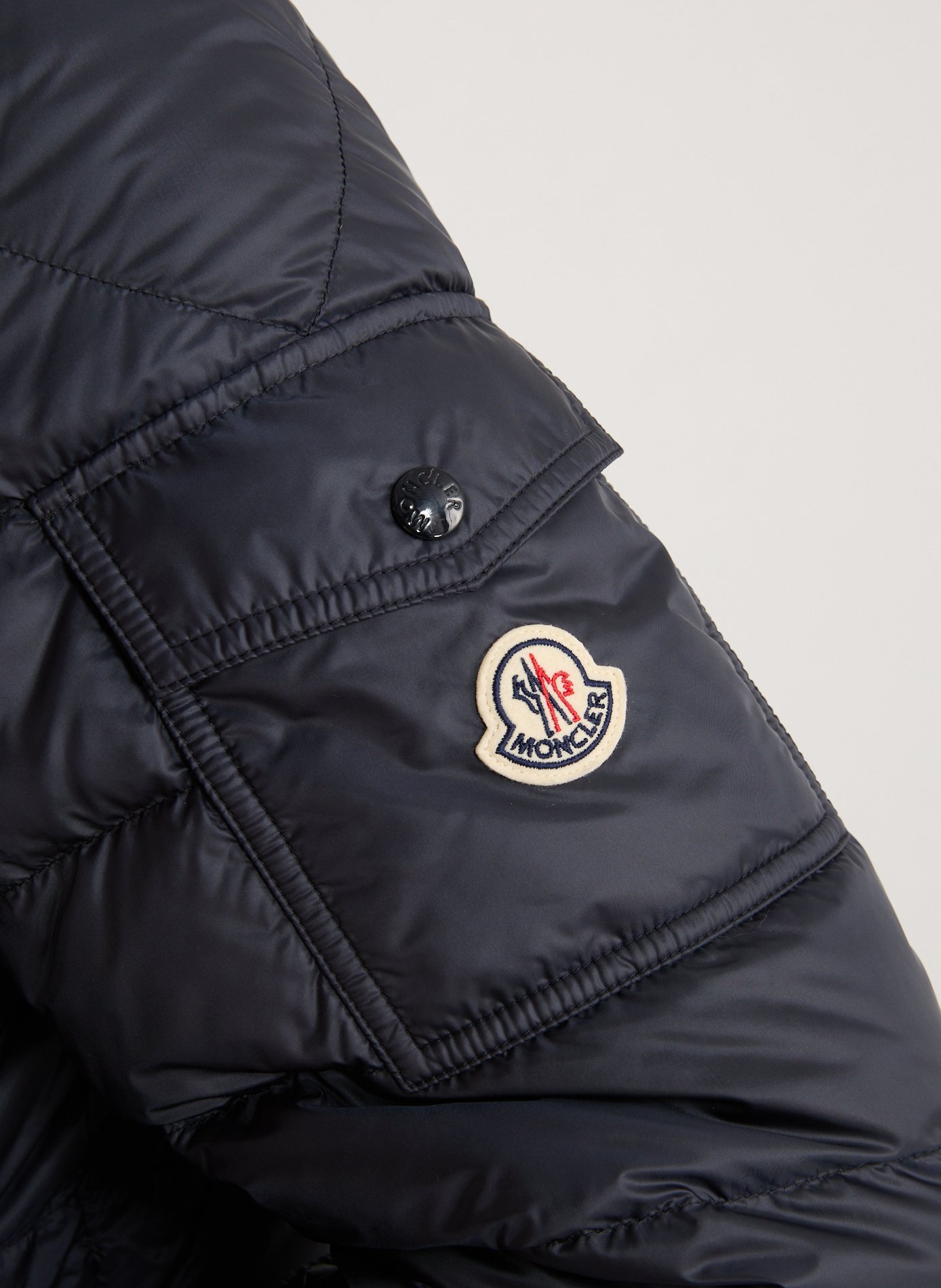 Short hooded puffer jacket Najan MONCLER Blue