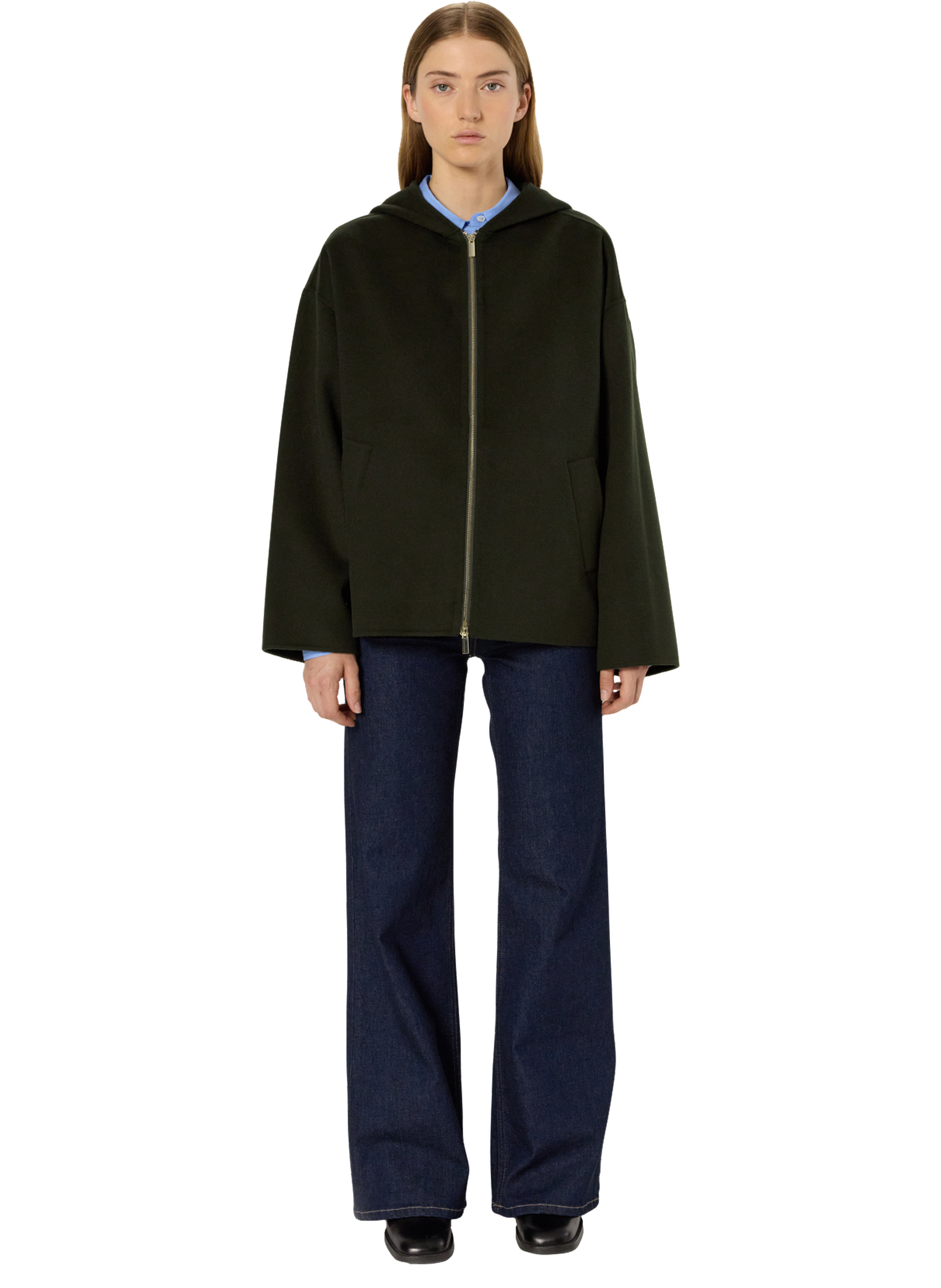 Manteau court en laine double face - milana GERARD DAREL Vert