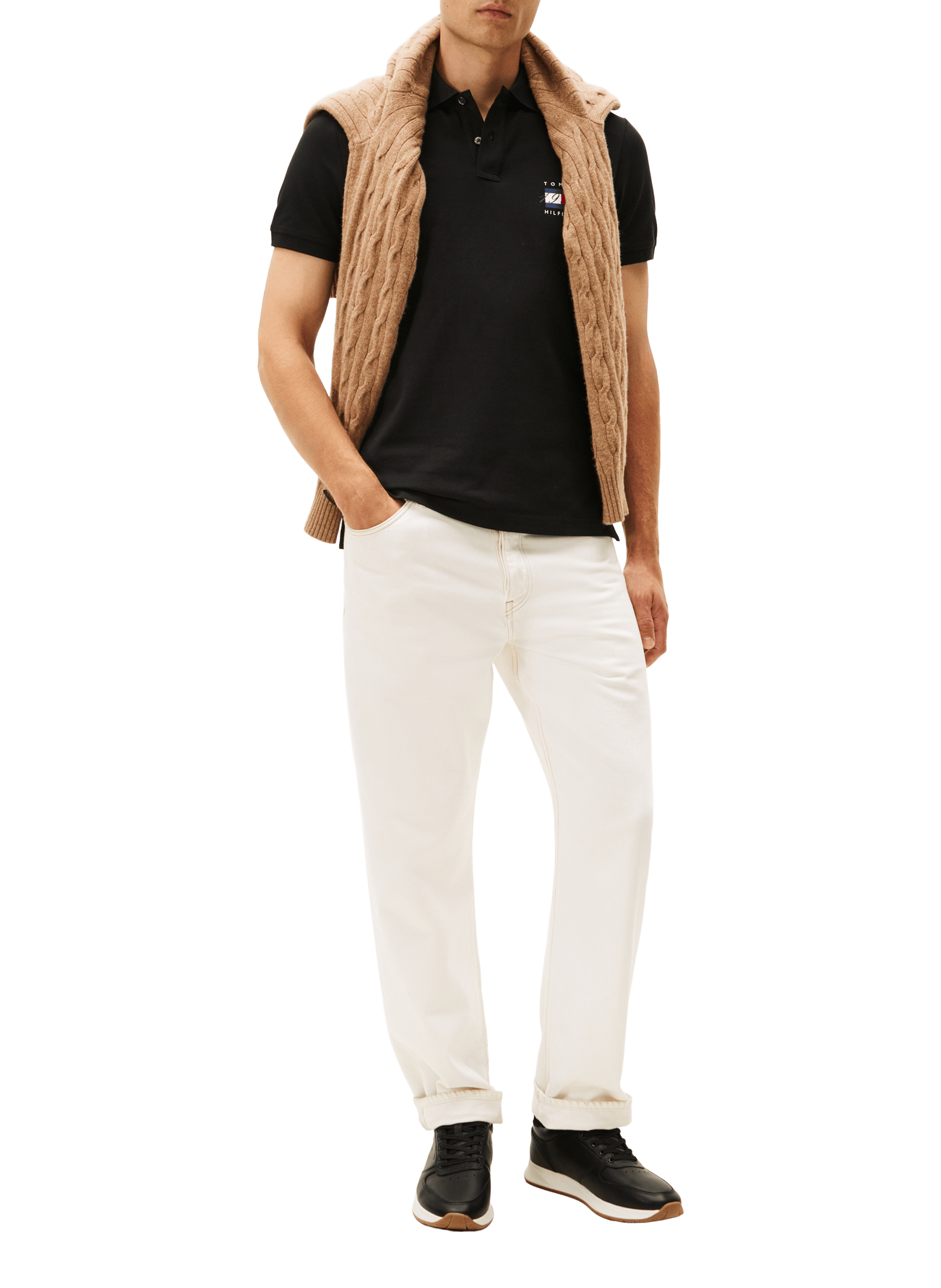 Leather sneakers TOMMY HILFIGER Black