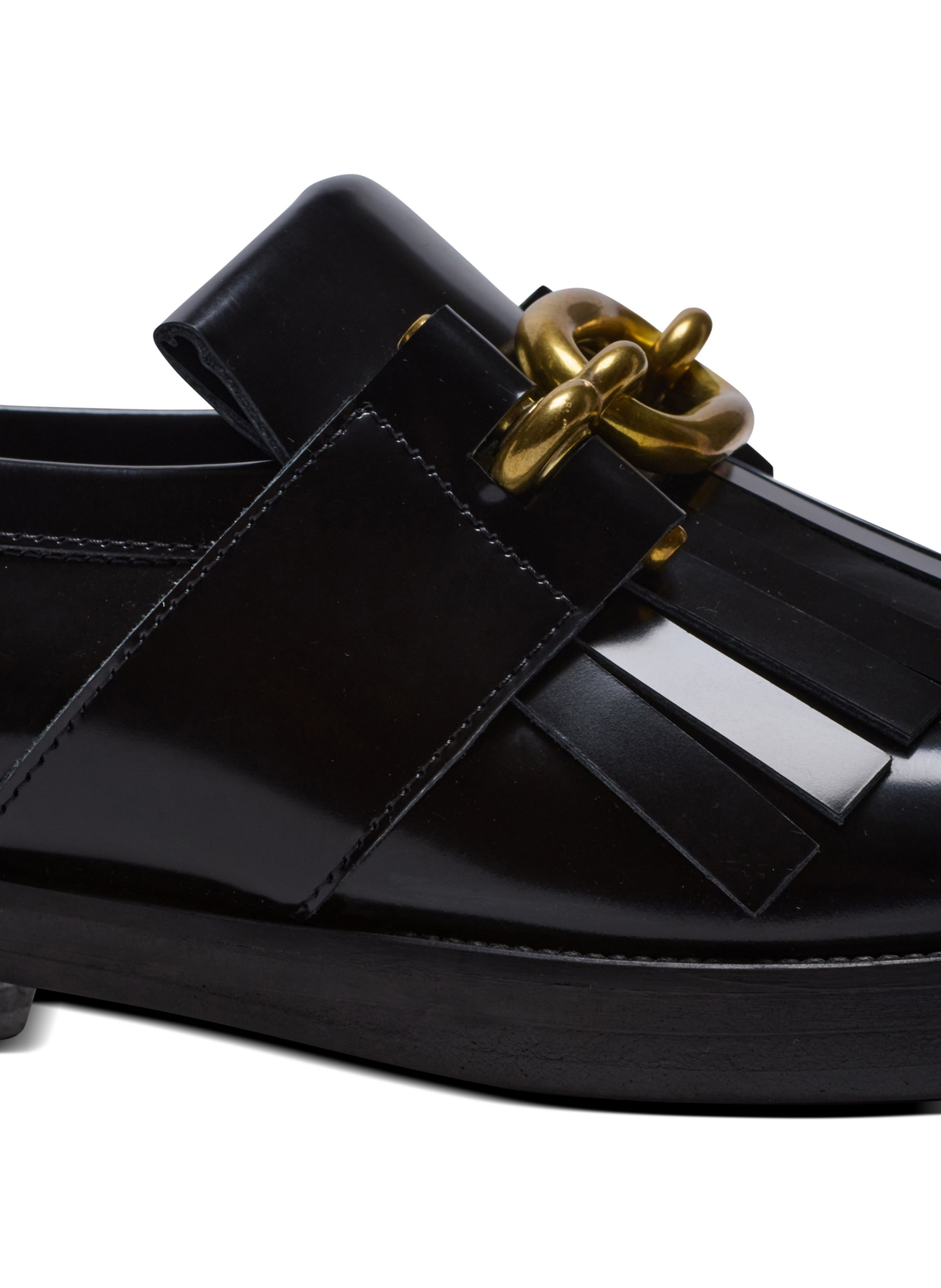 Mocassins sync en cuir glacé BALMAIN Noir