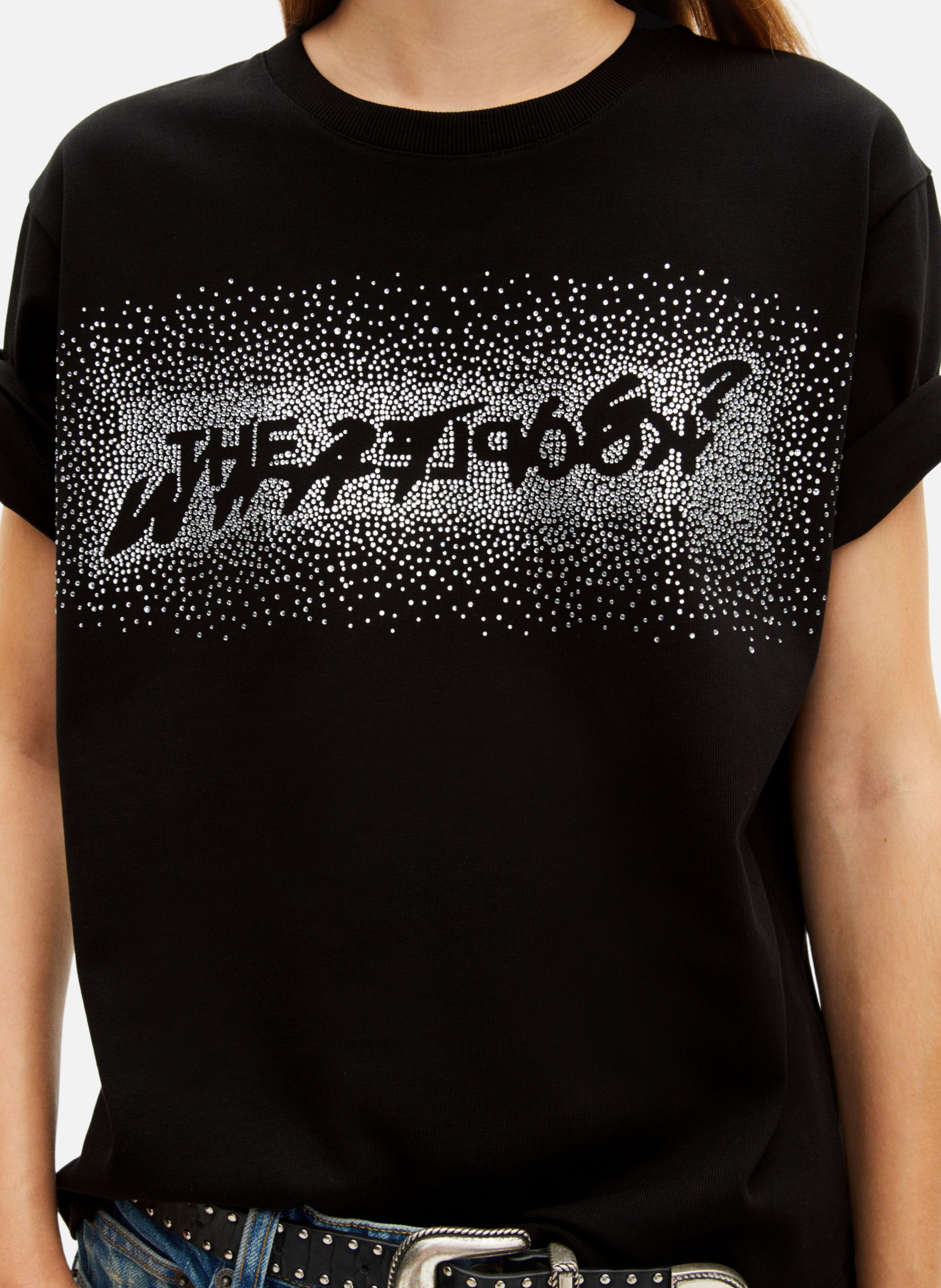 T-shirt what is à strass THE KOOPLES Noir