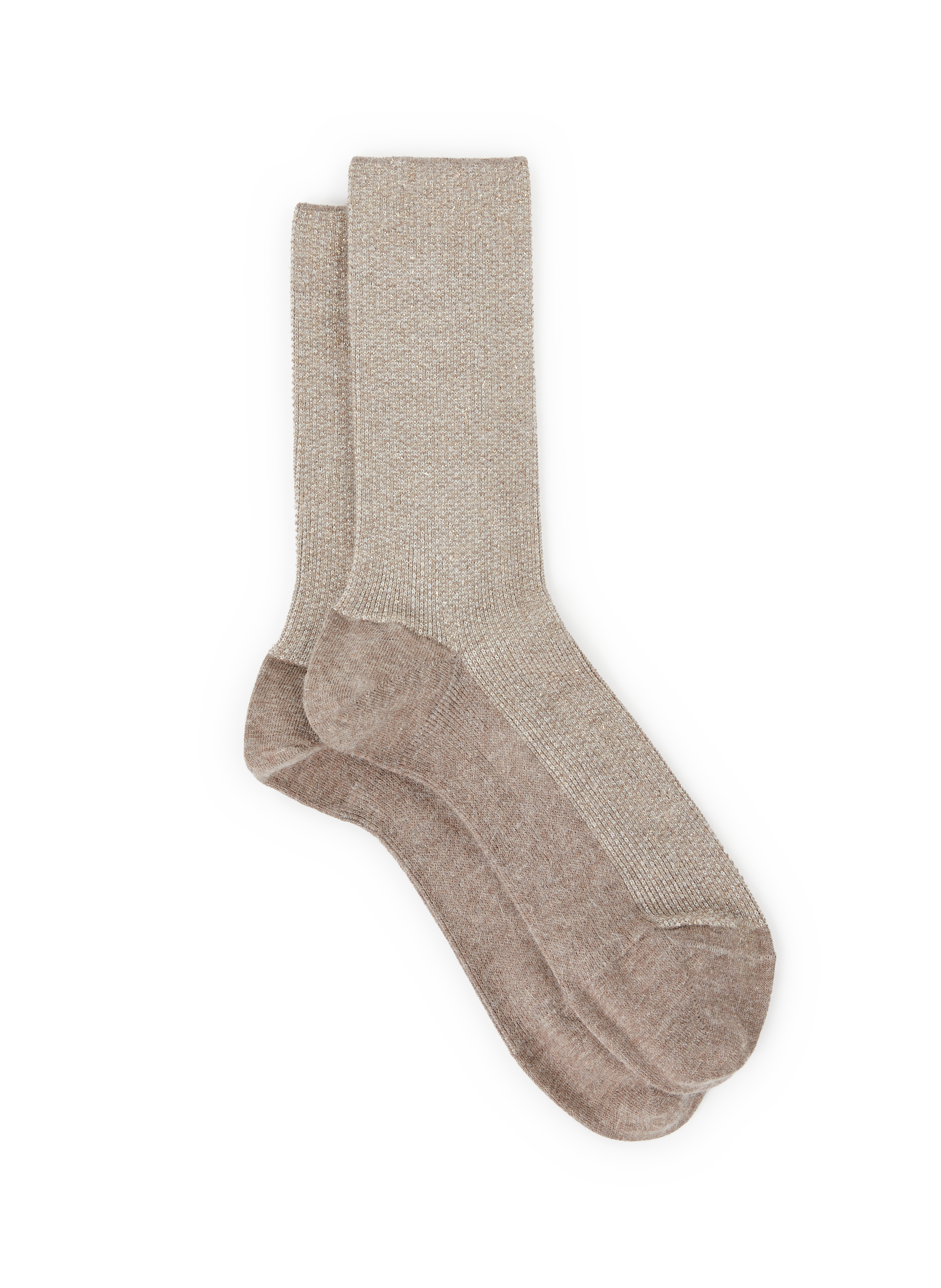 DORÉ DORÉ Soft metallic wool socks Beige