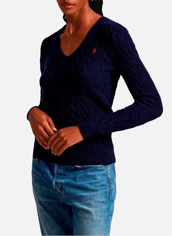 Wool and cashmere V-neck jumper Blue by POLO RALPH LAUREN POLO RALPH LAUREN Wool and cashmere V-neck jumper Blue
