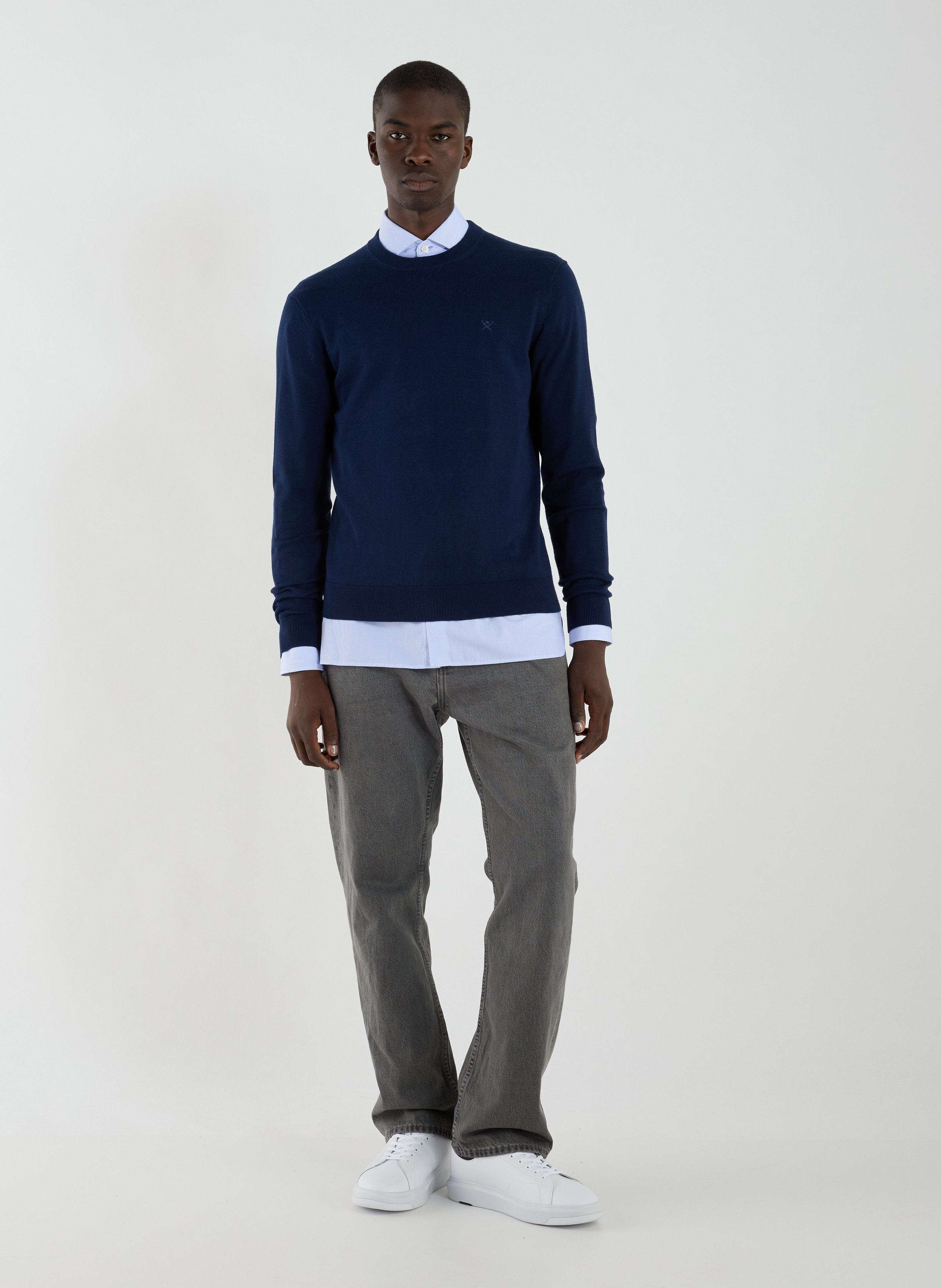 Cotton jumper HACKETT Blue