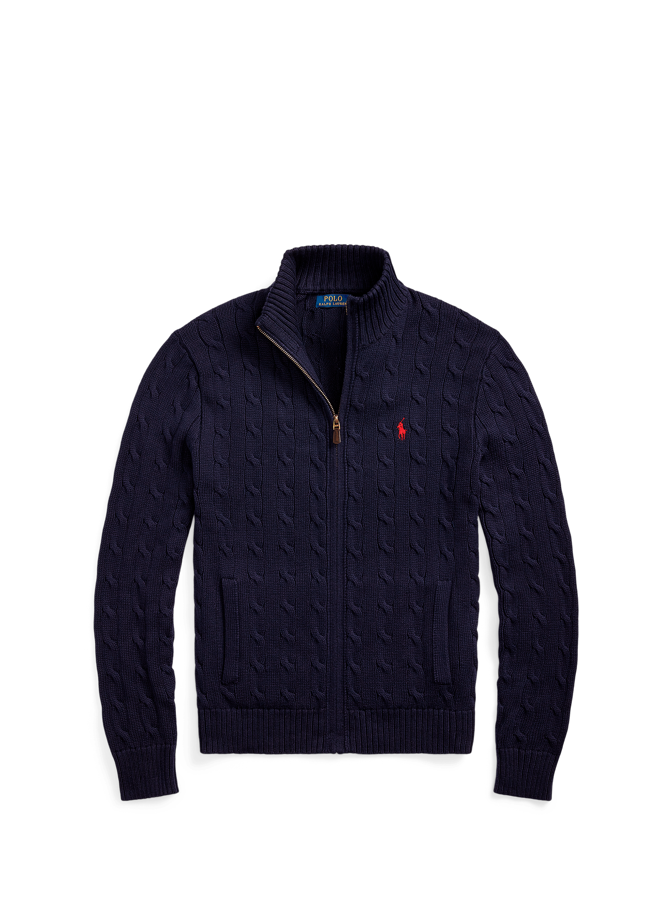 Gilet à col montant en coton POLO RALPH LAUREN Bleu