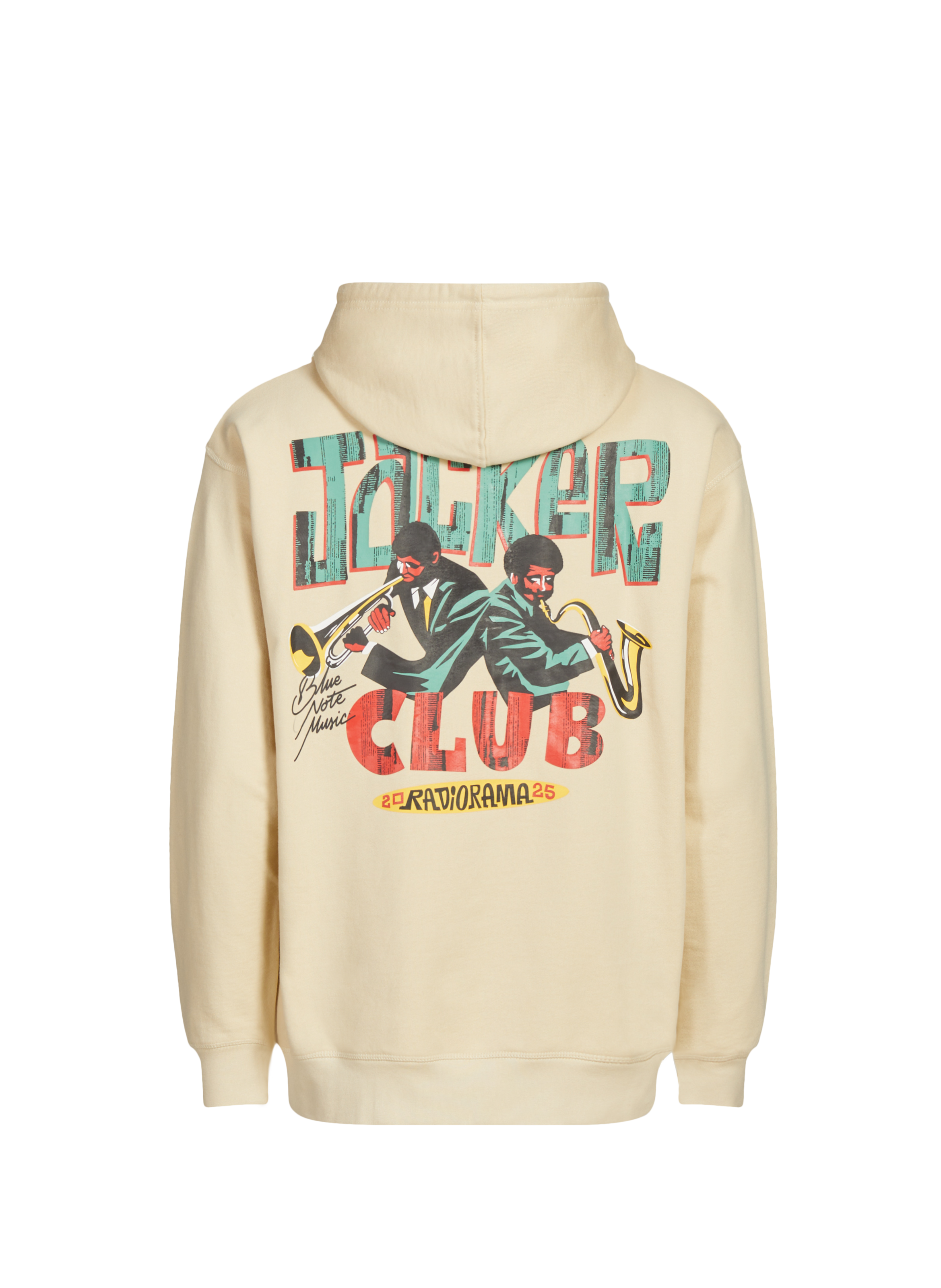 Sweat sérigraphié à capuche en coton JACKER. Beige