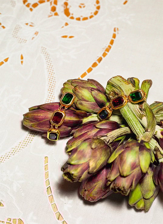 boucles d'oreille vintage saint laurent