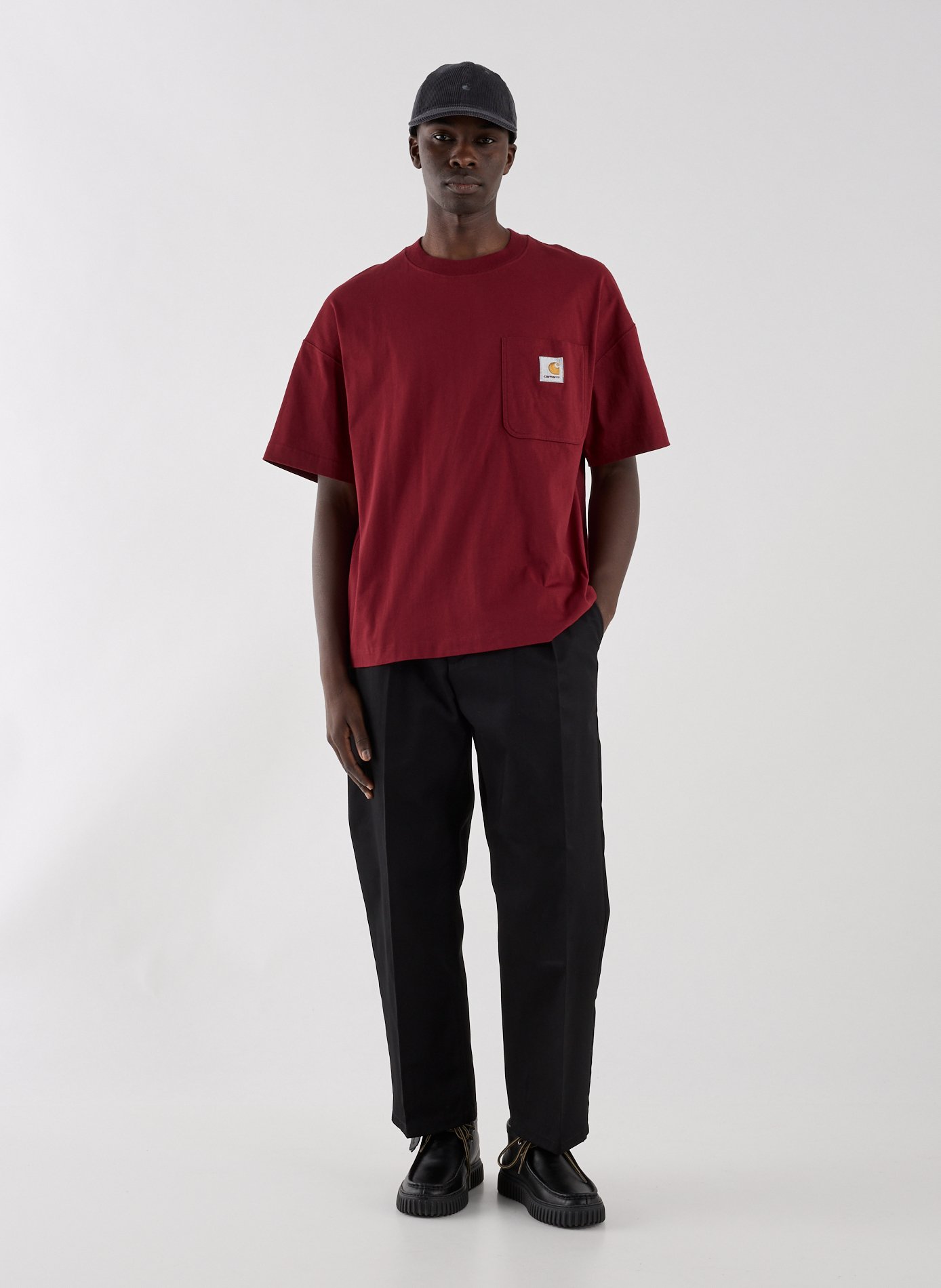 Casquette Harlem brodée en coton CARHARTT WIP Gris