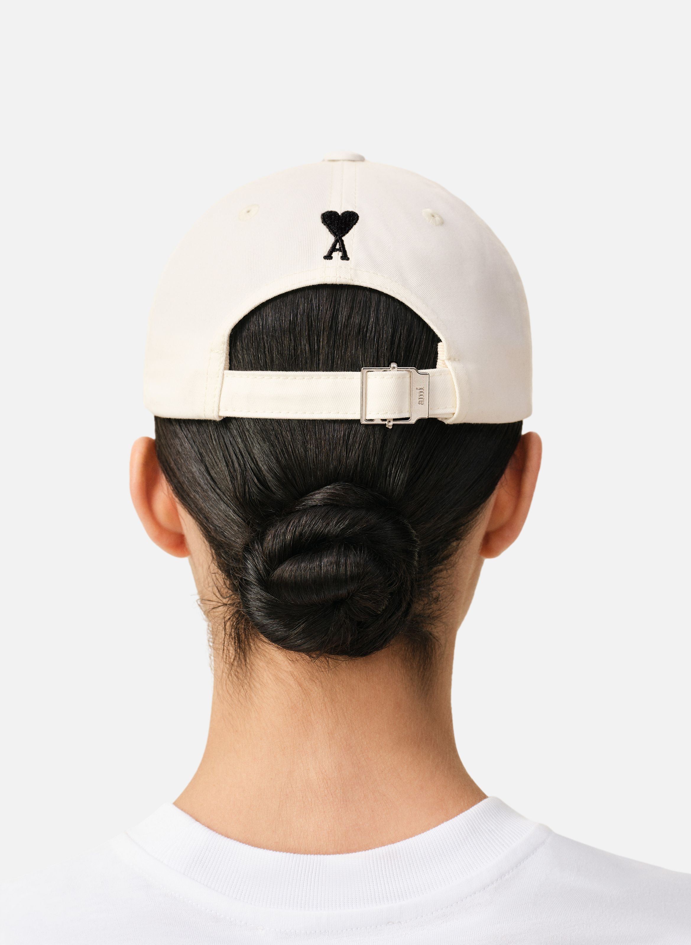 Casquette broderie thank you for being a friend unisexe en coton AMI PARIS Blanc