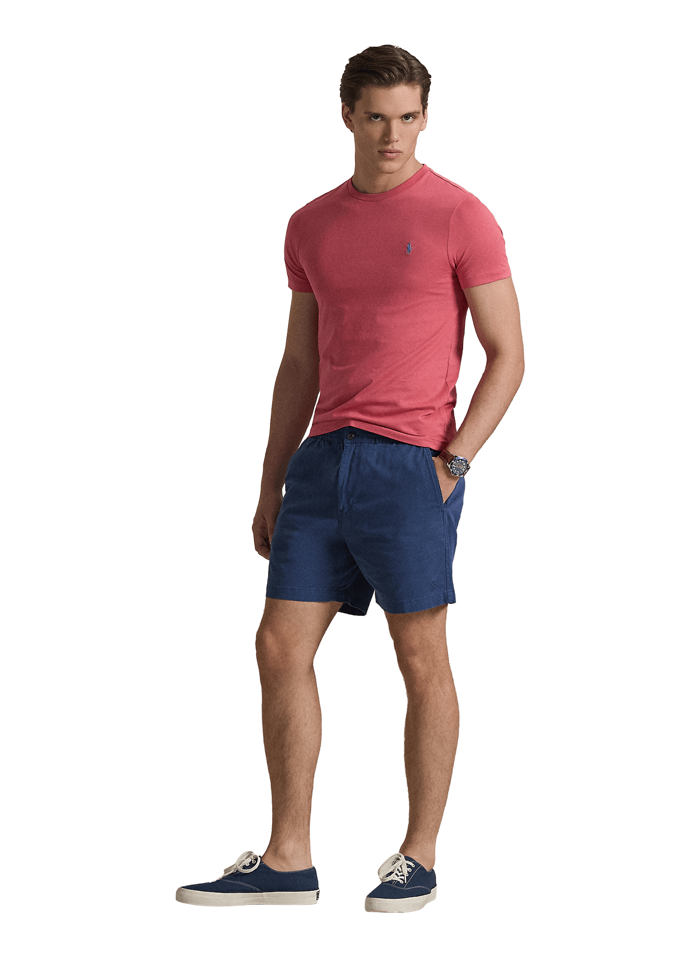 Cotton round-neck T-shirt POLO RALPH LAUREN Red