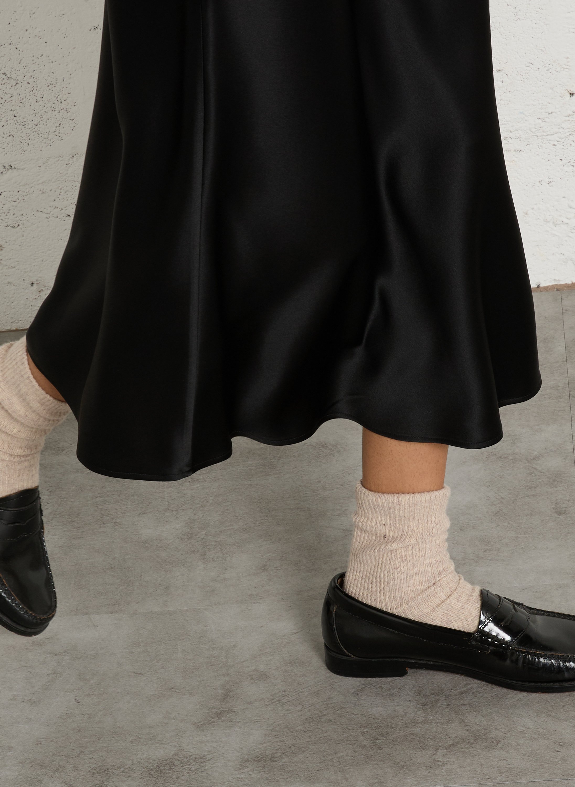 Jupe midi satinée odile MAISON 123 Noir