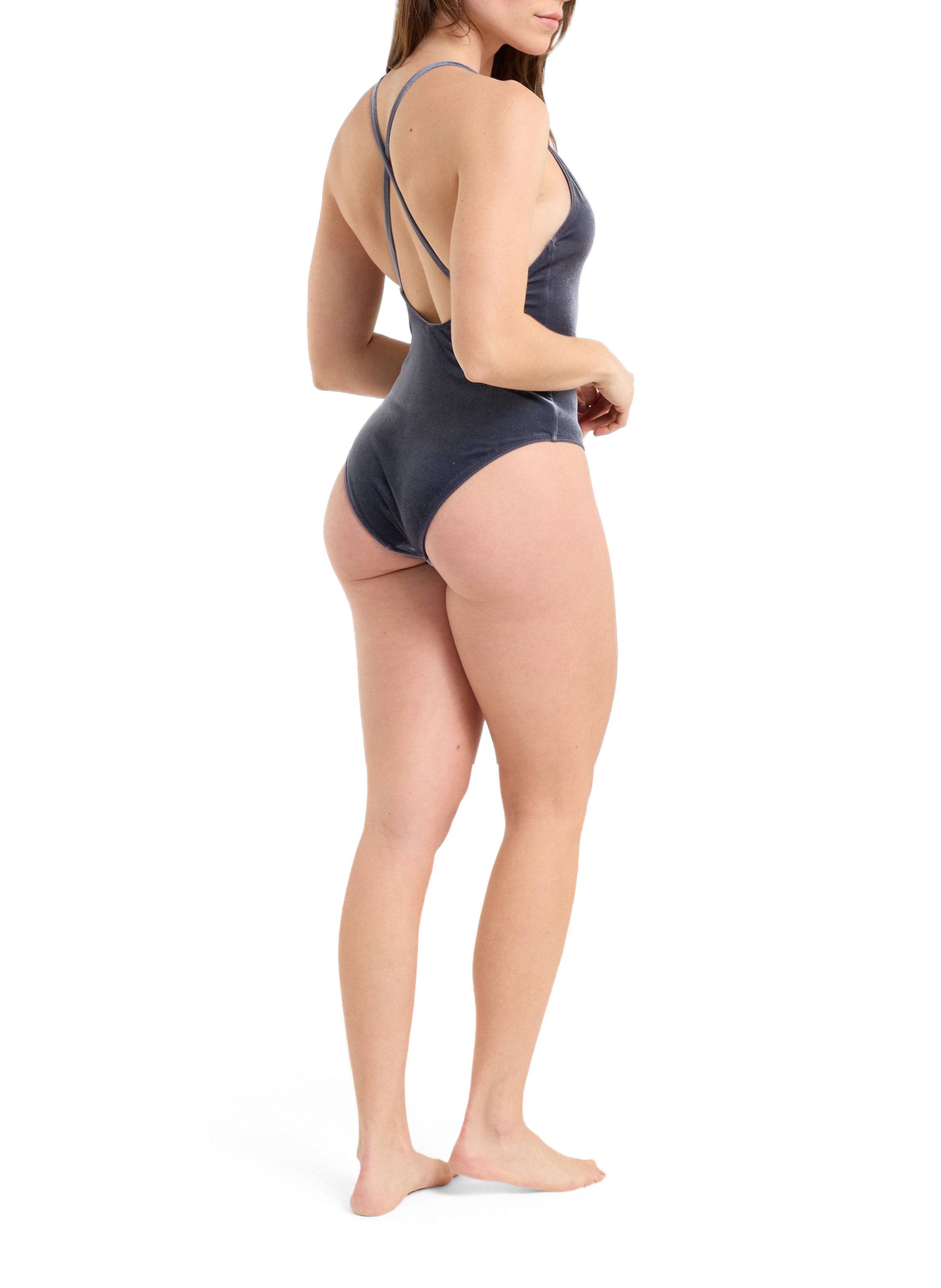 Costume da bagno in velluto Debora intero SAISON 1865 Grigio