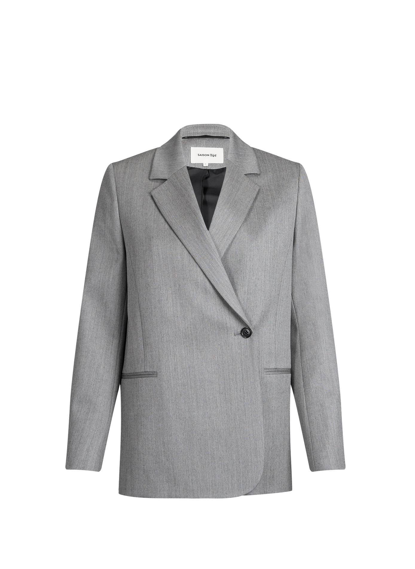 Blazer col tailleur en laine mélangée SAISON 1865 Gris