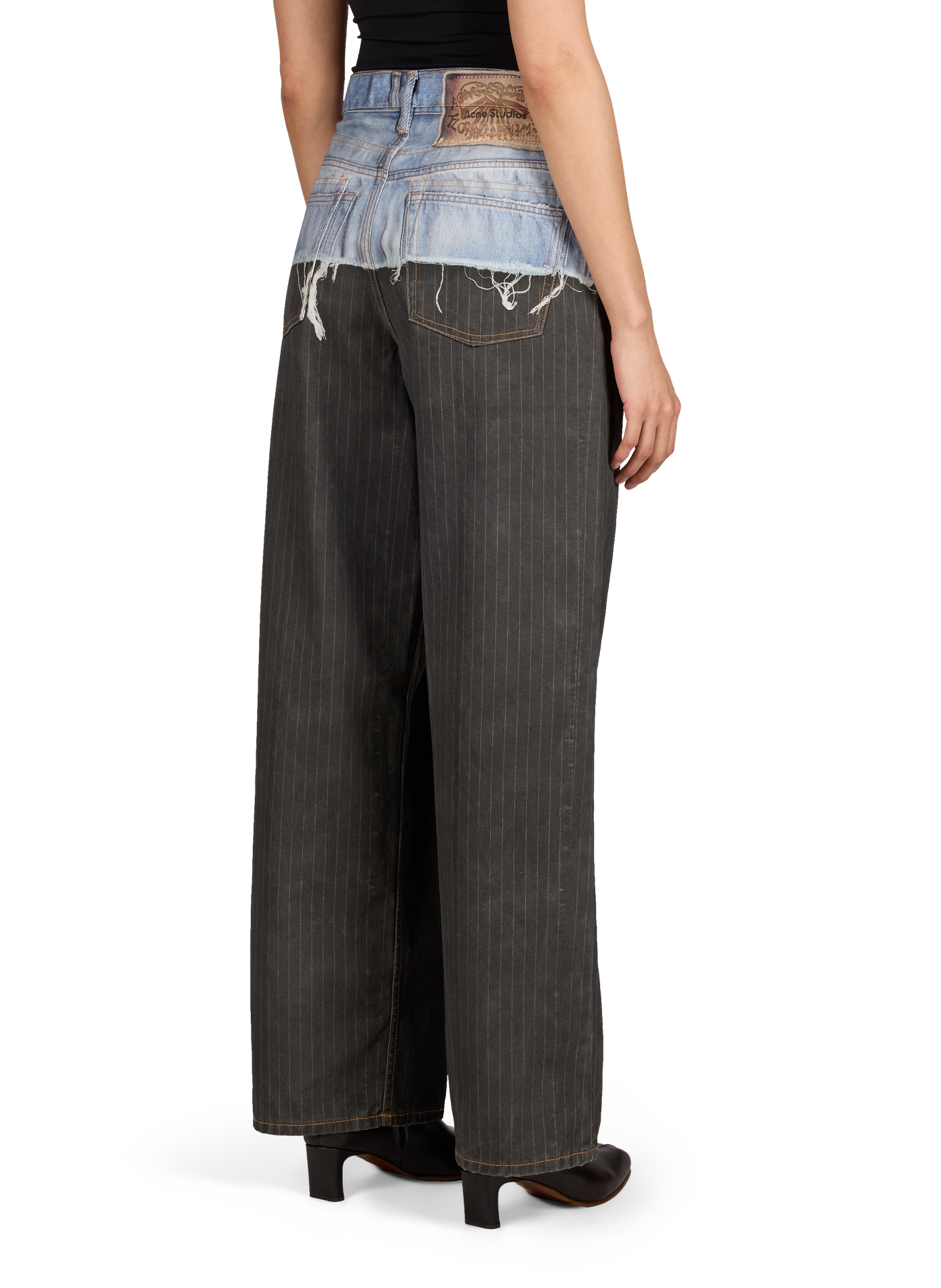 Organic cotton striped pants ACNE STUDIOS Multicolour