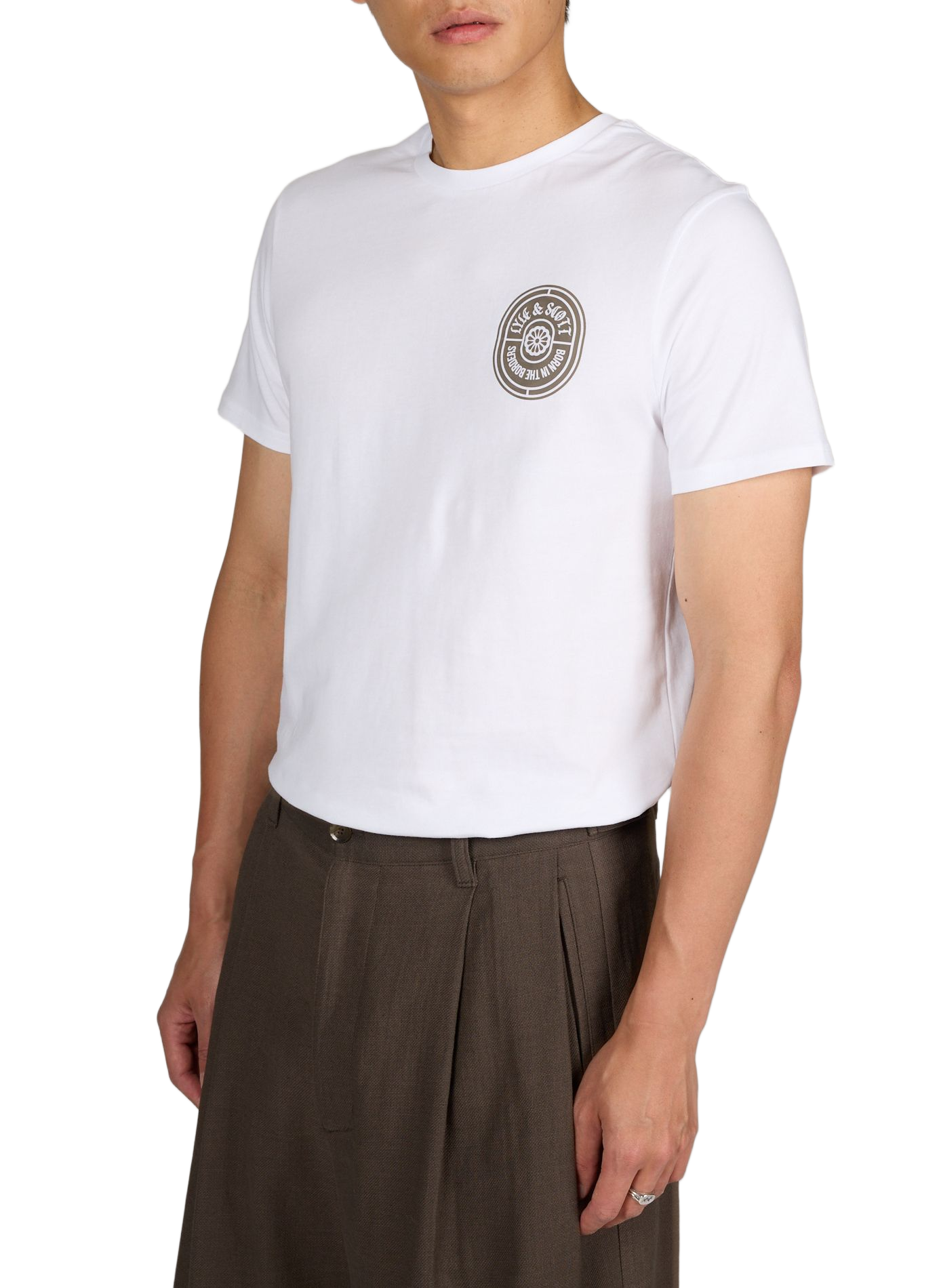 T-shirt à logo en coton LYLE & SCOTT Blanc