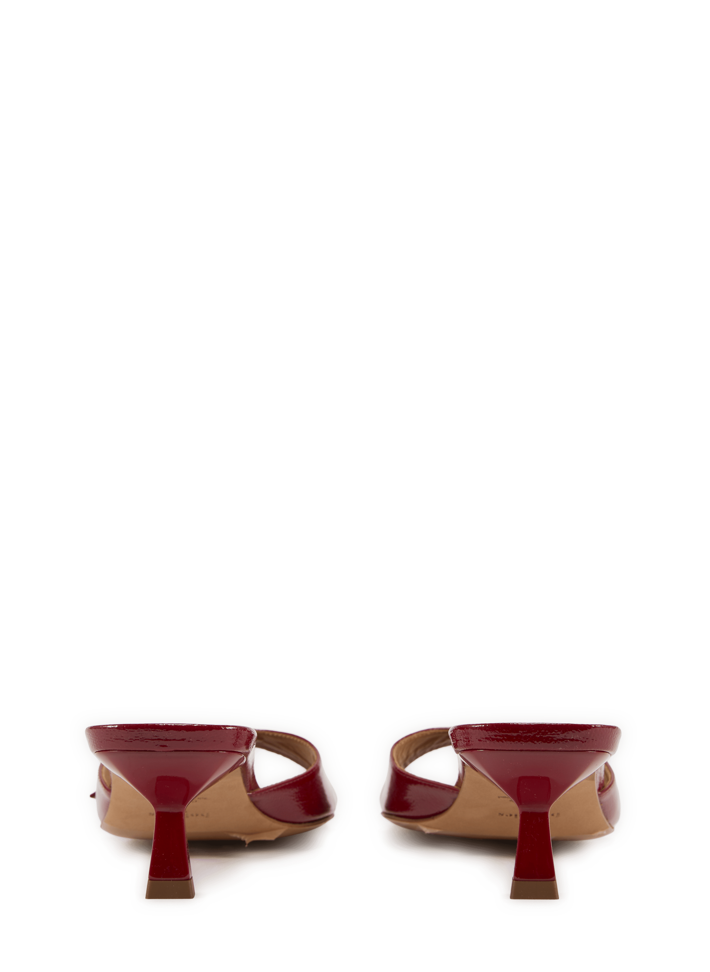 June patent leather heel mules BOBBIES Red