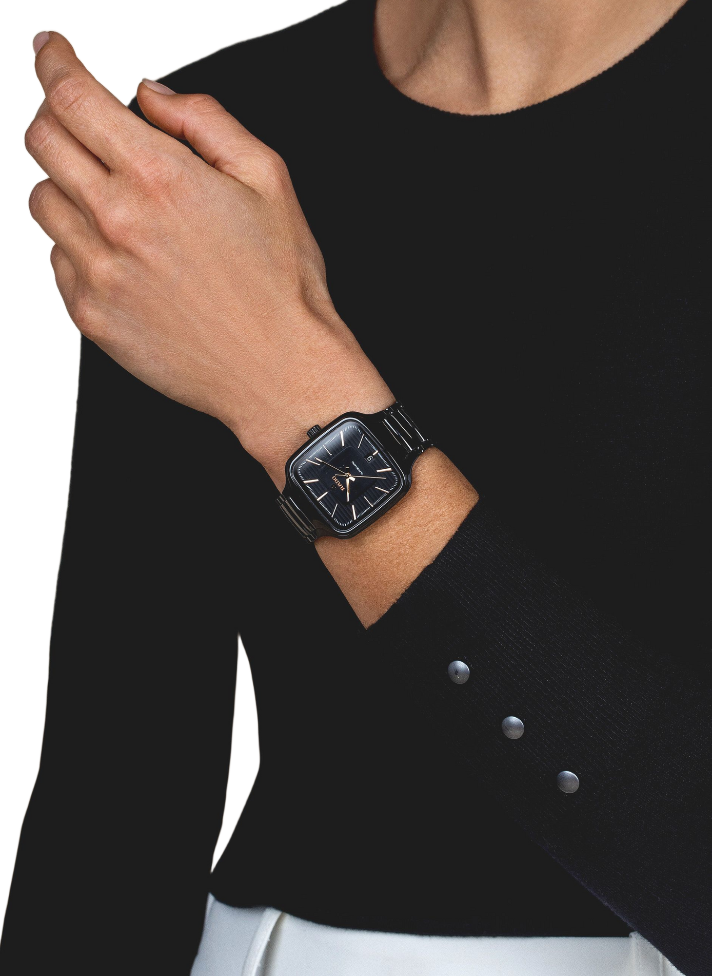 Montre automatique True Square en céramique RADO Noir