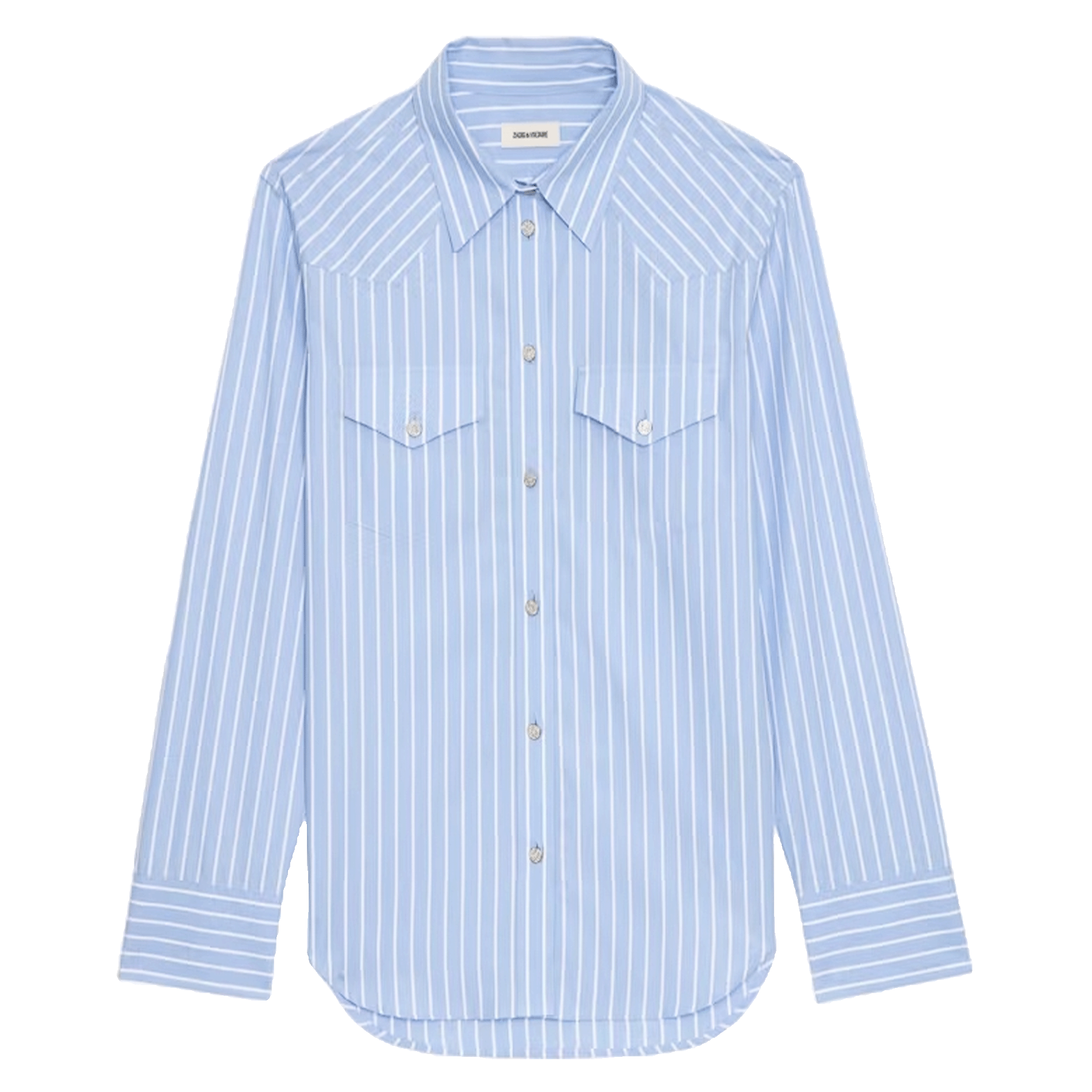 Chemise droite rayée en coton thelma ZADIG&VOLTAIRE Bleu