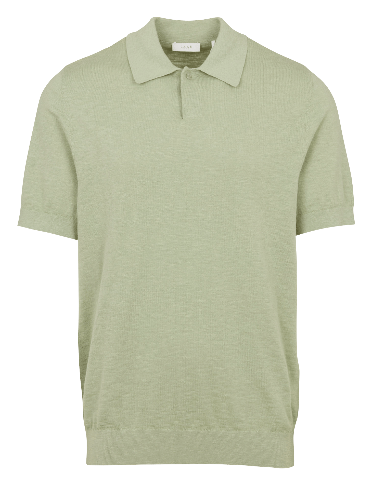 Polo manches courtes en maille flammée IKKS Vert