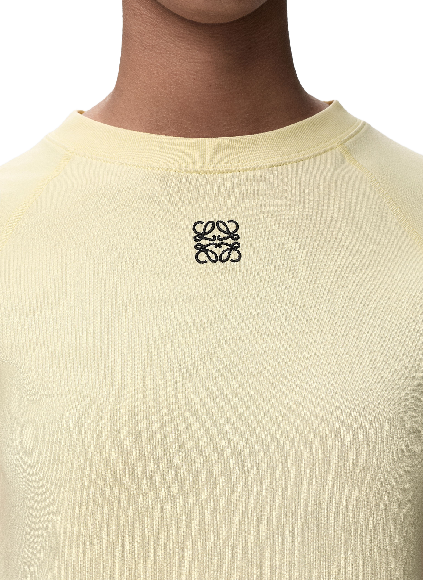 T-shirt ajusté en coton mélangé LOEWE Yellow
