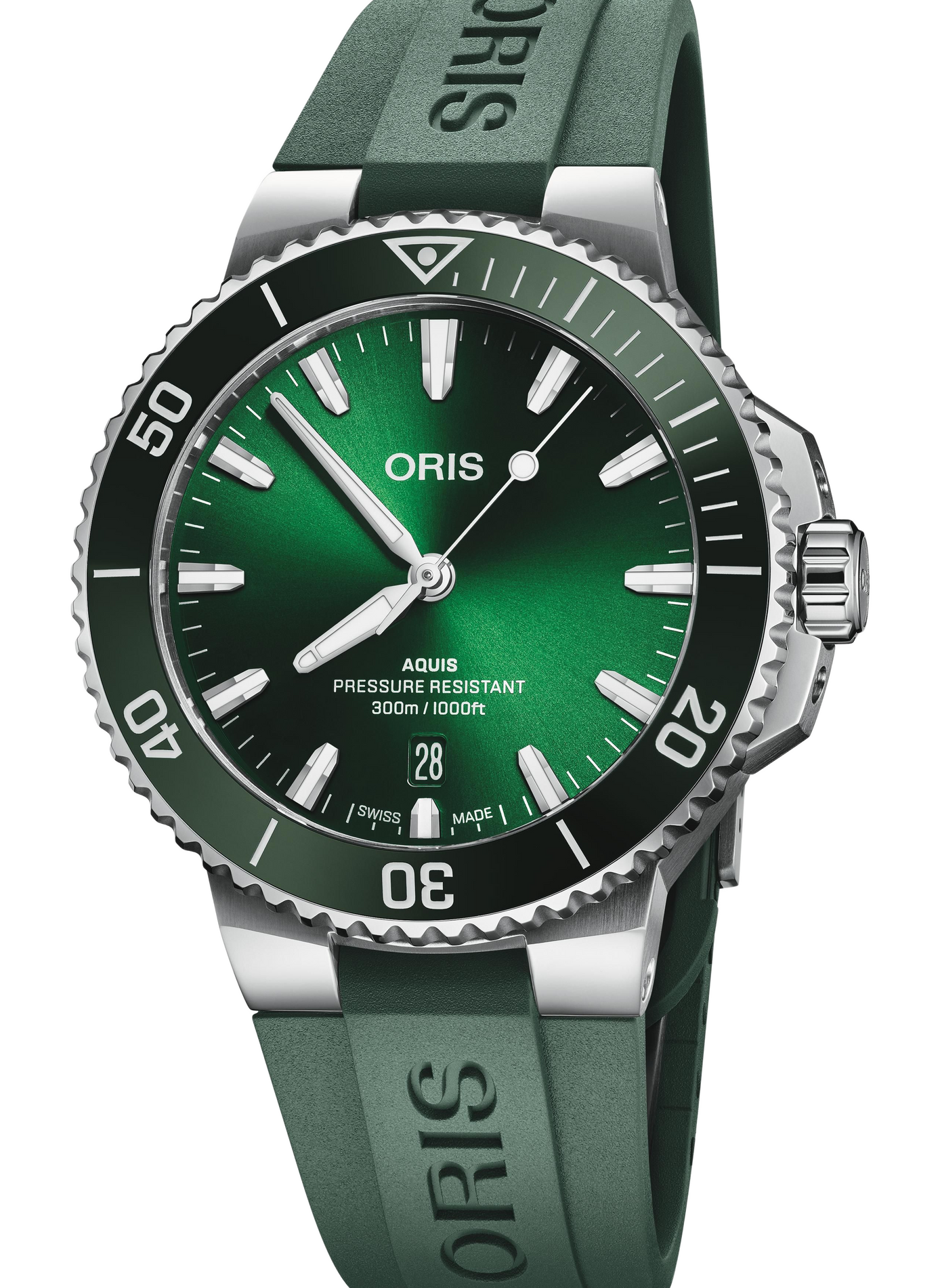 Montre automatique Oris Aquis Date en caoutchouc ORIS Vert