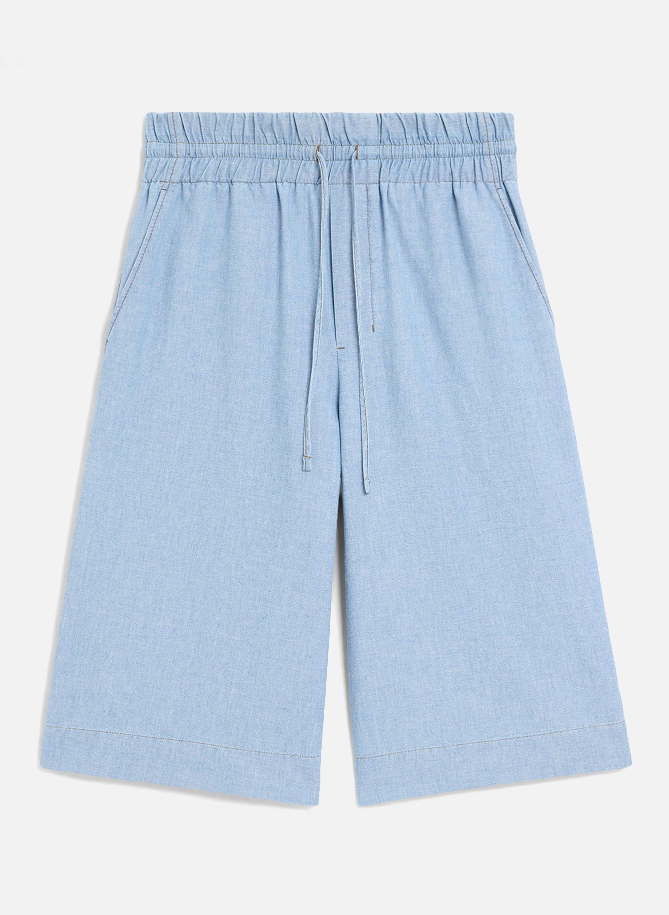 Bermuda large élastique en coton AMI PARIS Bleu