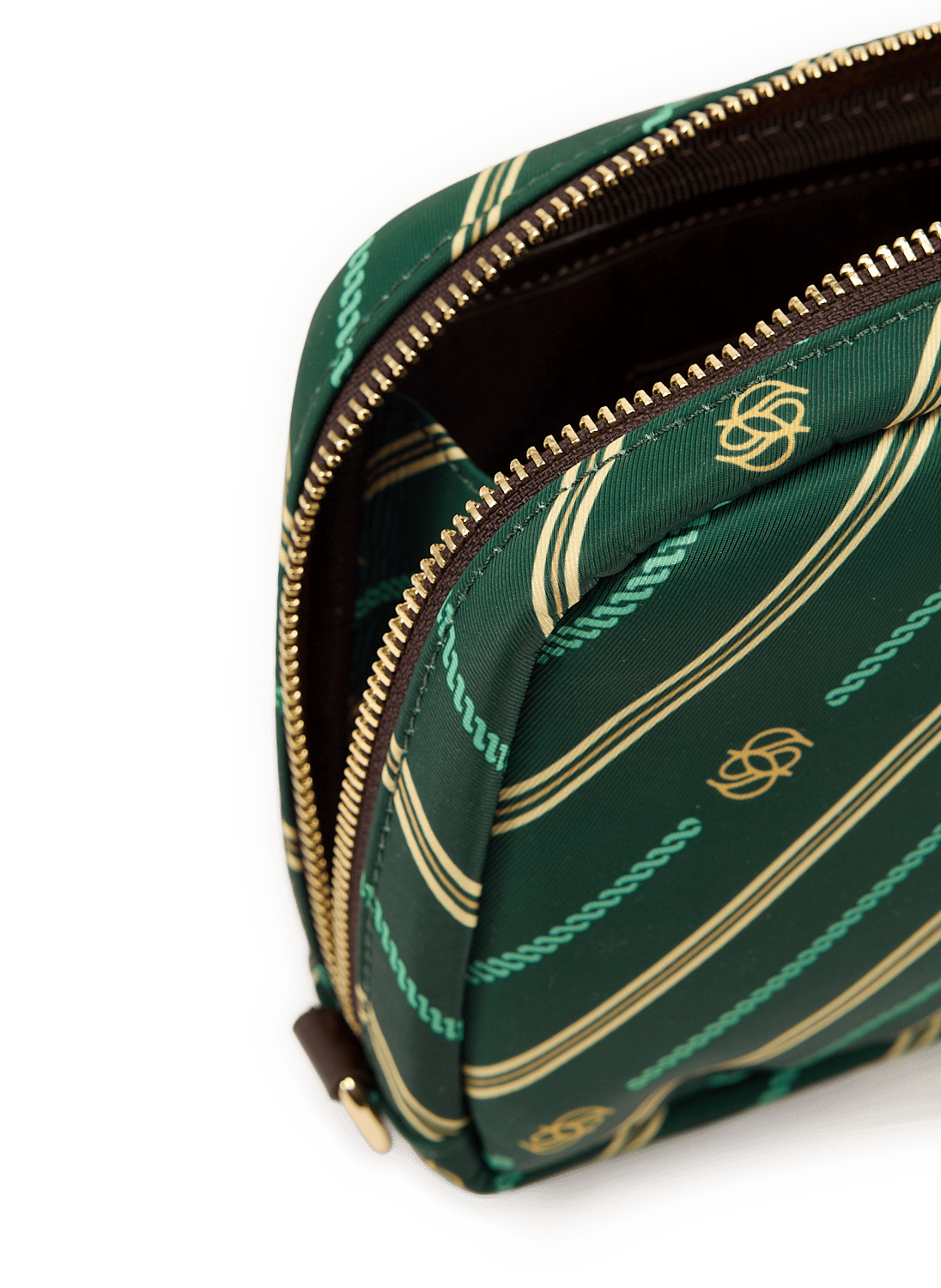 Monogram-print clutch DROLE DE MONSIEUR Groen