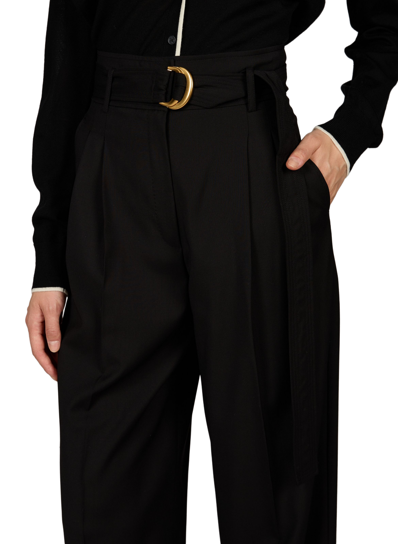 V-neck wool vest KARL LAGERFELD Black