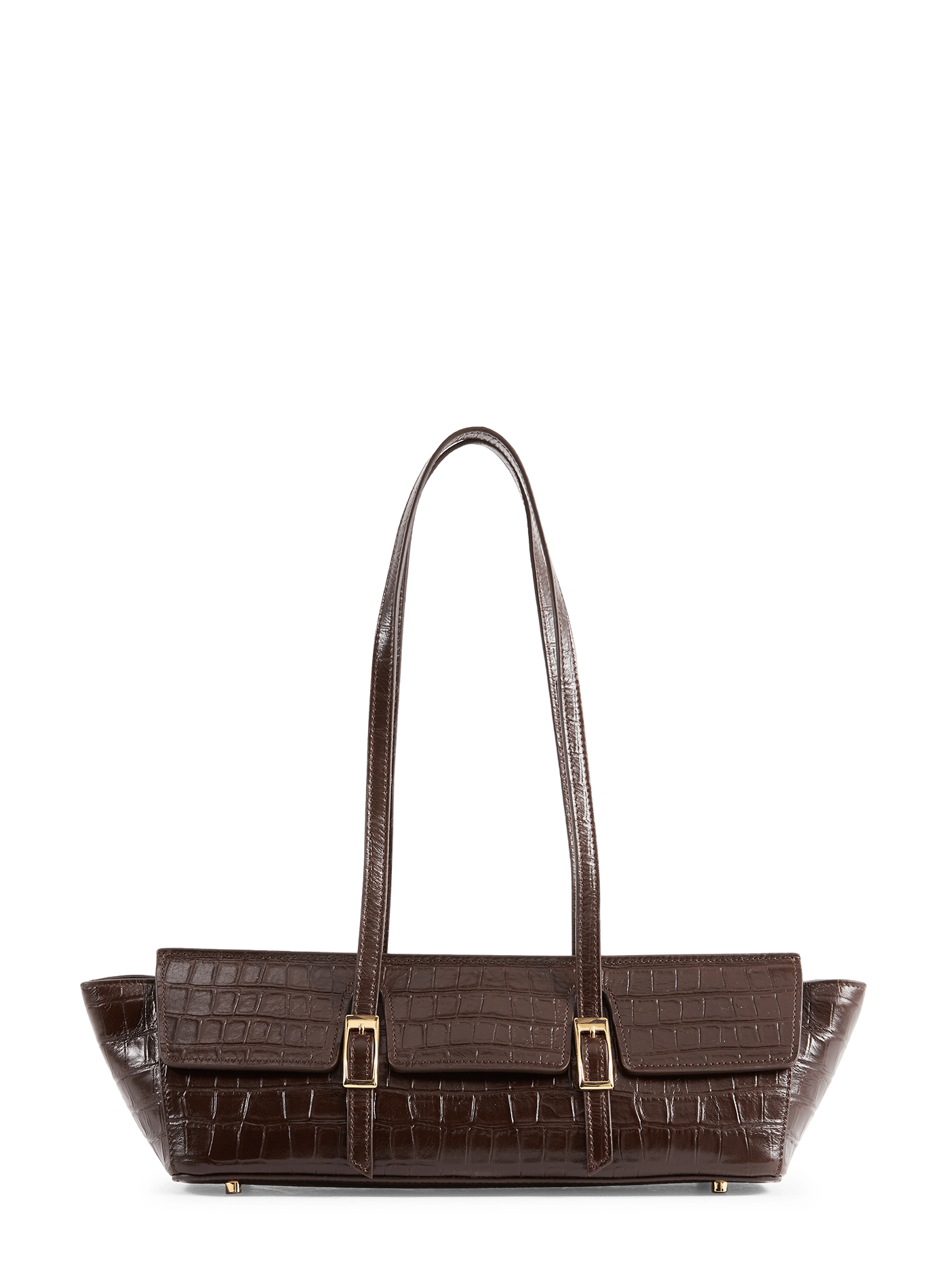 Shoulder Bag Le Bateau Croco in Leather ELLEME Brown