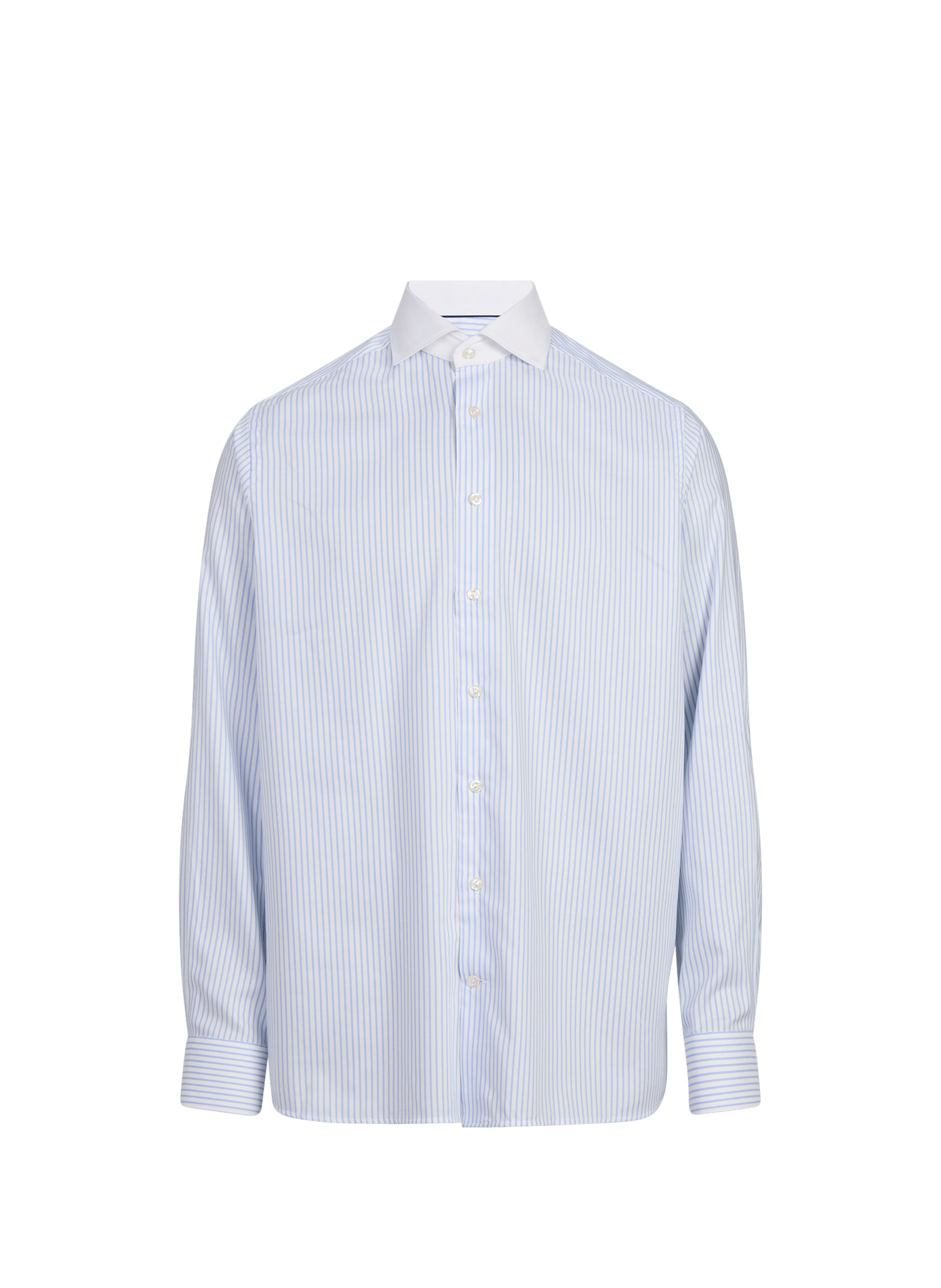 Straight striped cotton shirt ETON Blue