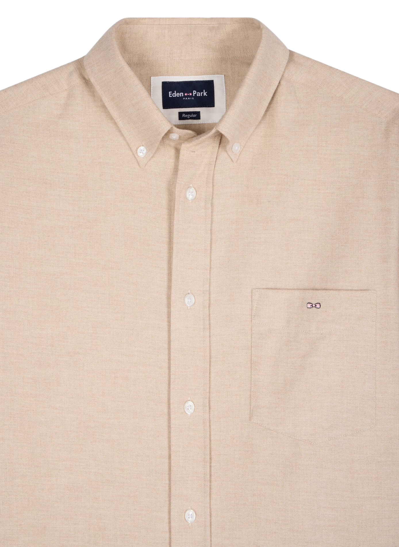 Chemise droite à logo brodé en coton EDEN PARK Braun