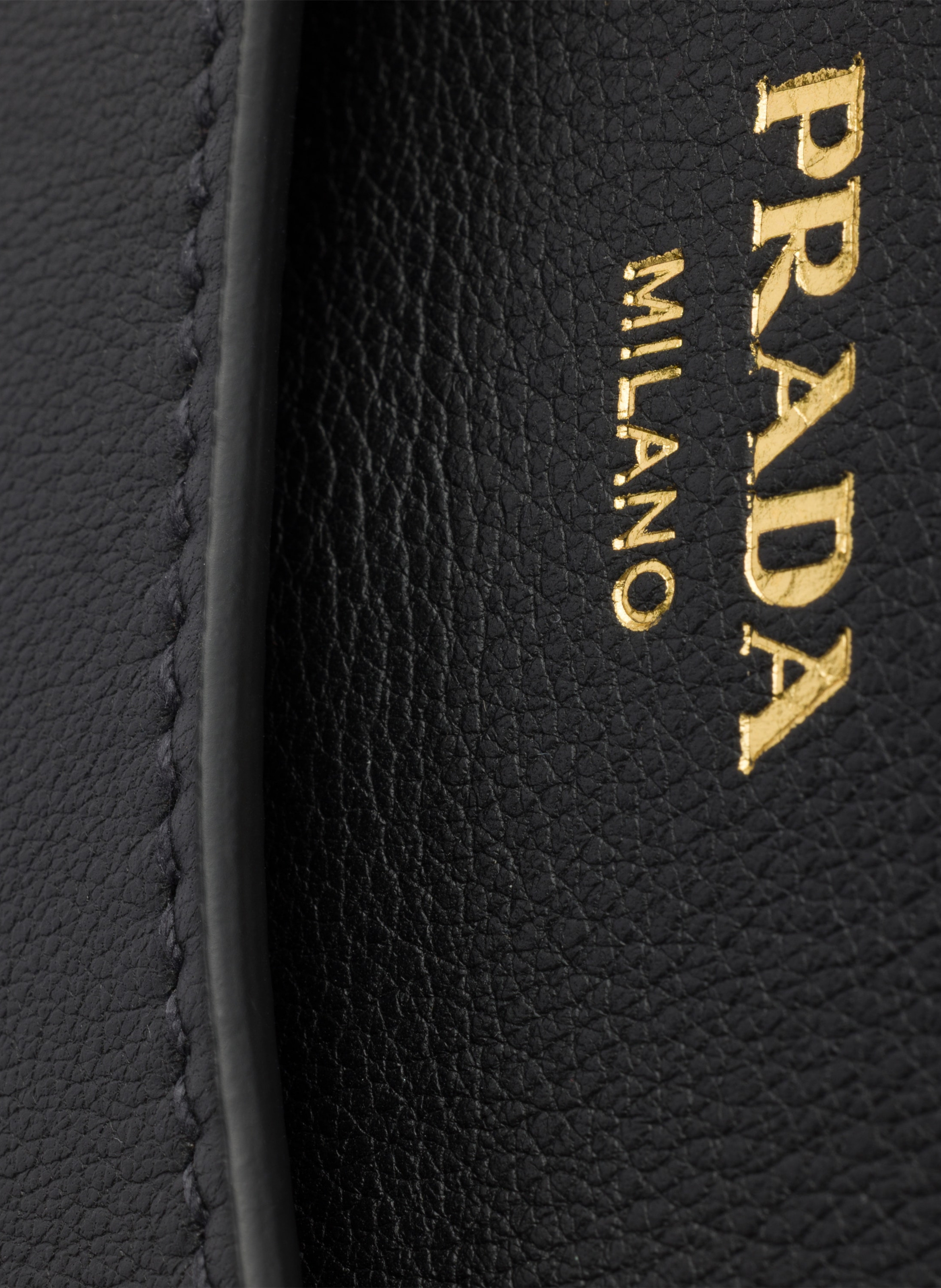 Sac à main prada prelude en cuir de taille moyenne PRADA Noir
