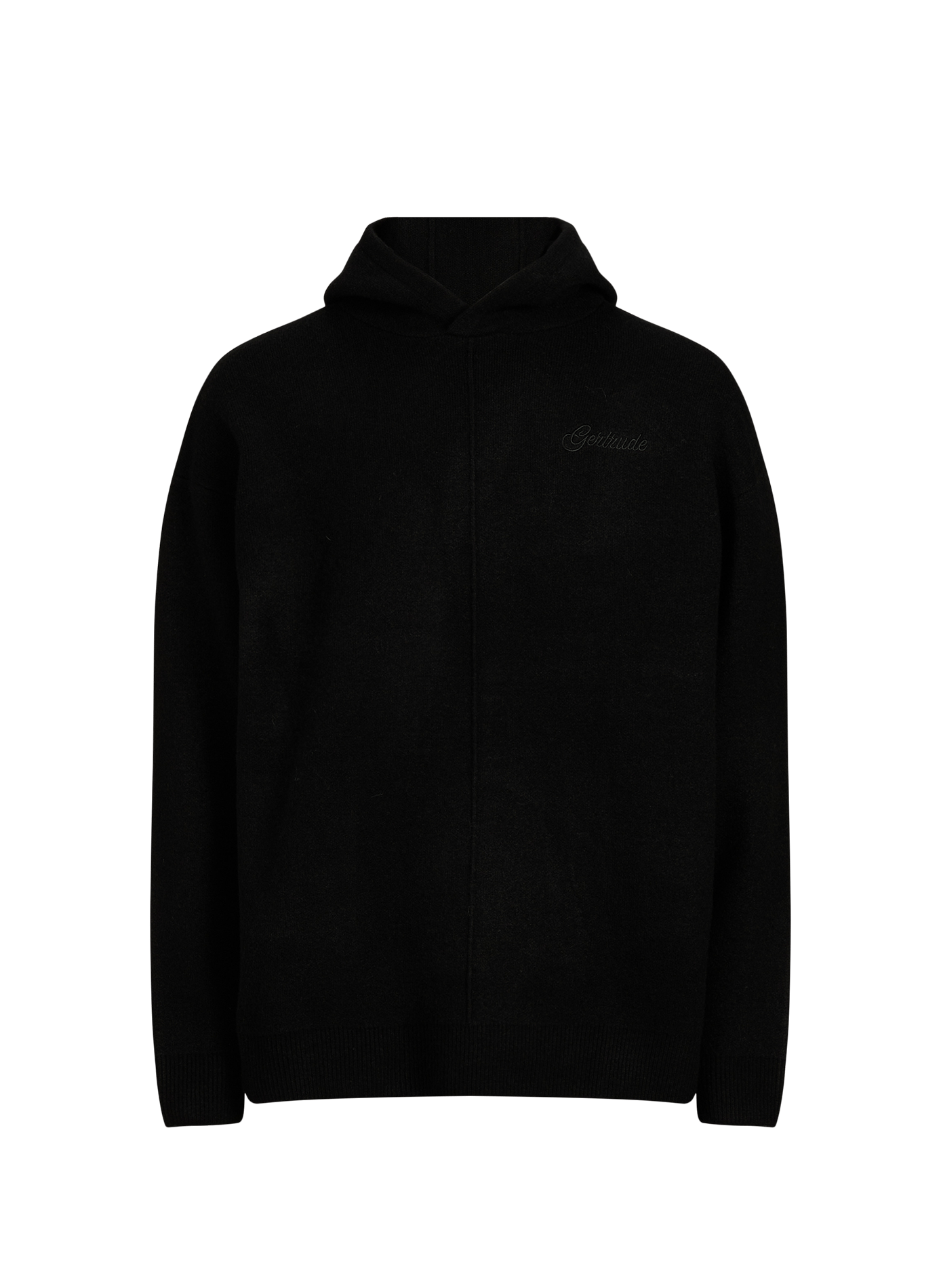 Hoodie mit Kapuze aus einfarbigem Strick GERTRUDE Schwarz