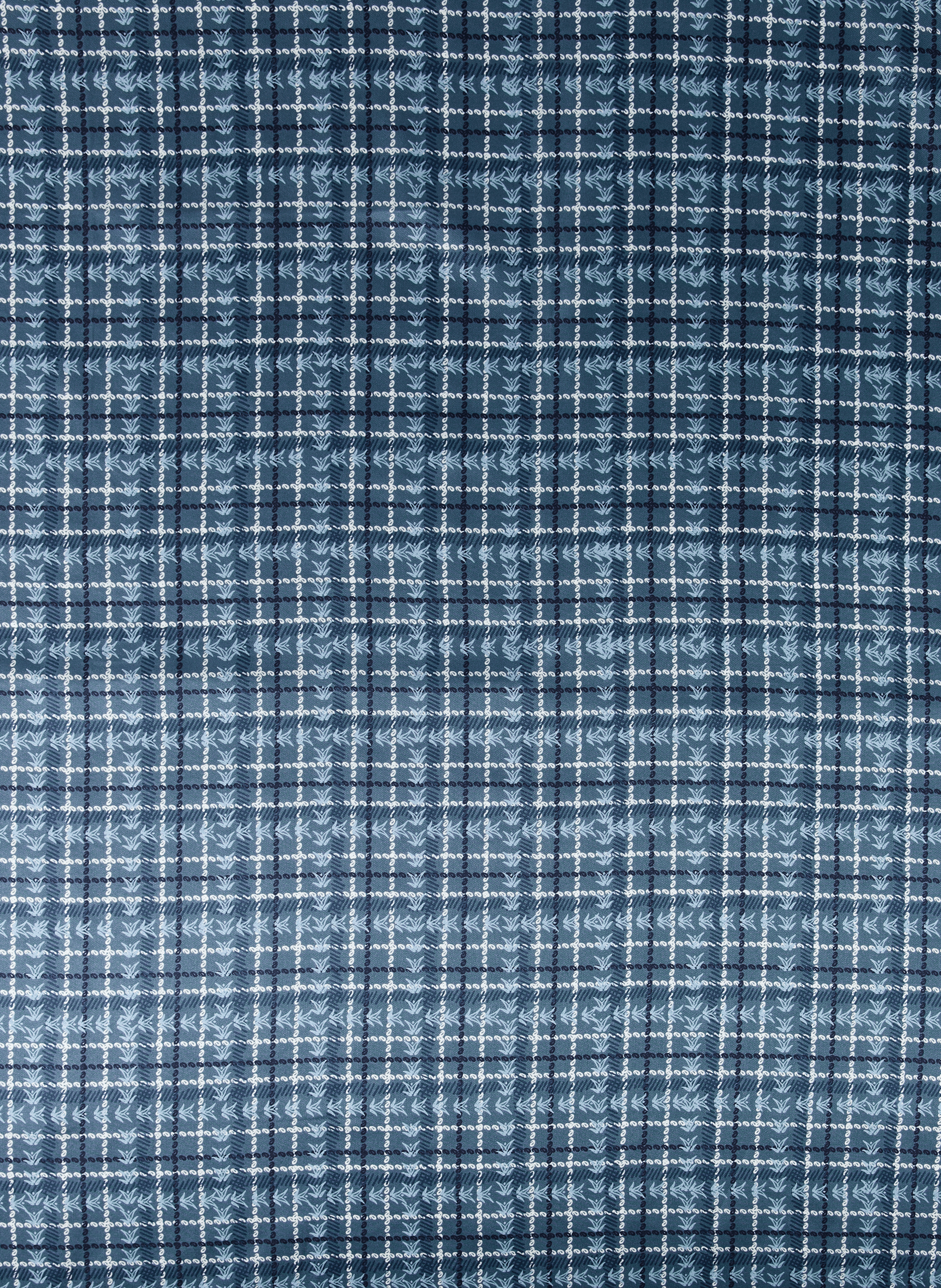 Schal mit Muster und Fransen PETRUSSE Blau